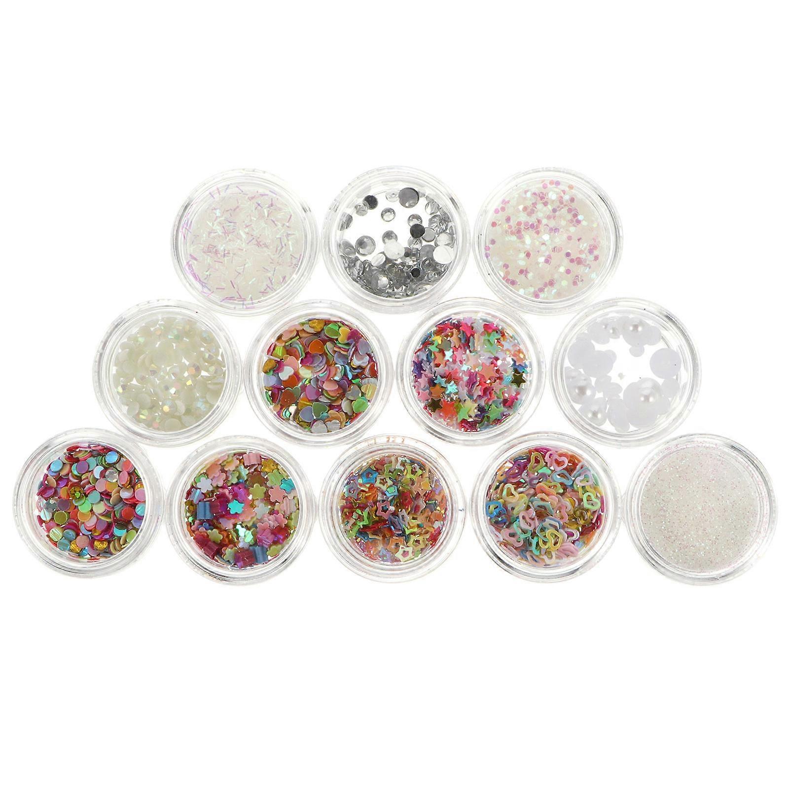 1 Set Shiny Sequins for Eye Makeup and Crafts Assorted Color Safe for Skin Festival Party Use