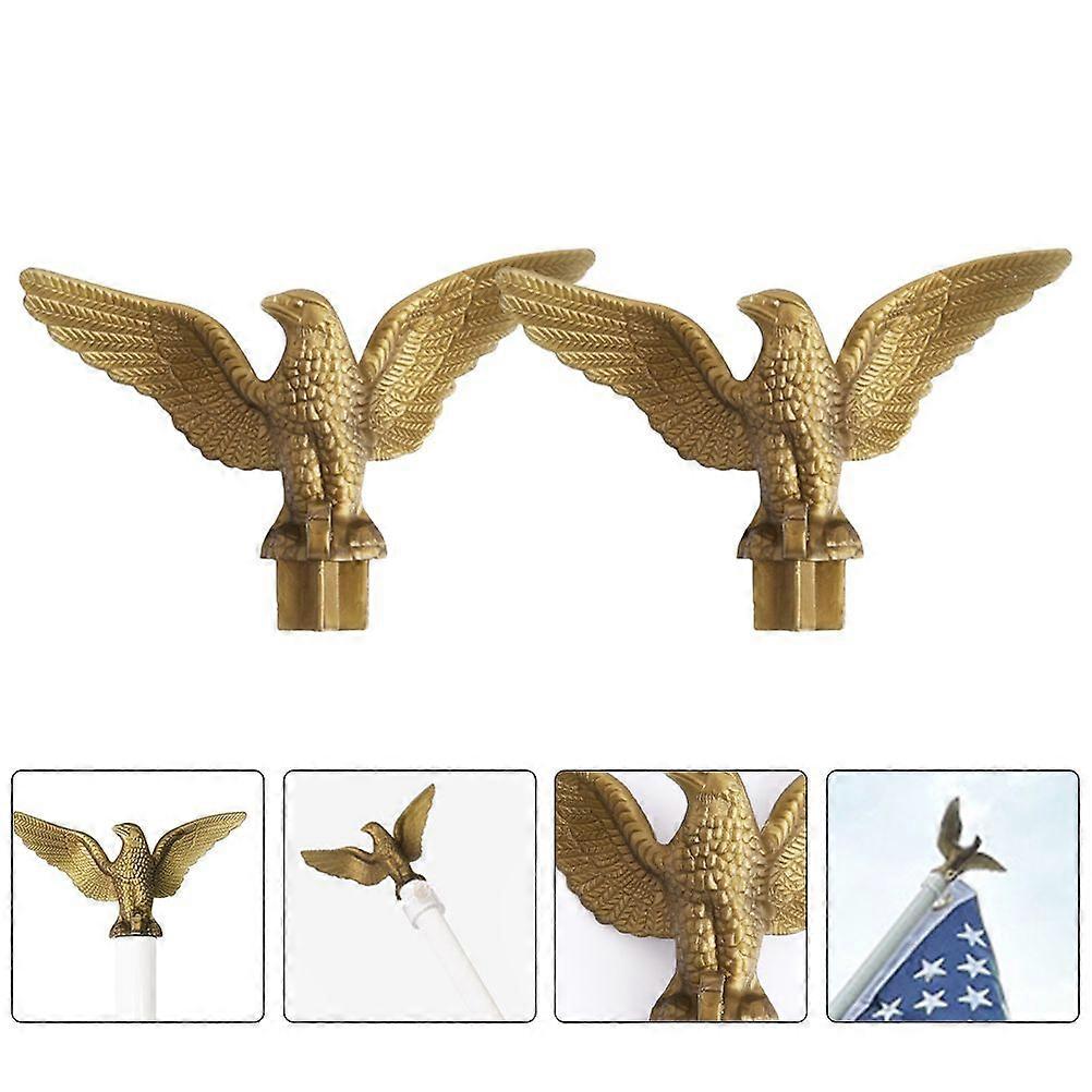 4pcs Plastic Flagpole Eagle Topper Flagpole Eagle Flag Pole Toppers Ornament