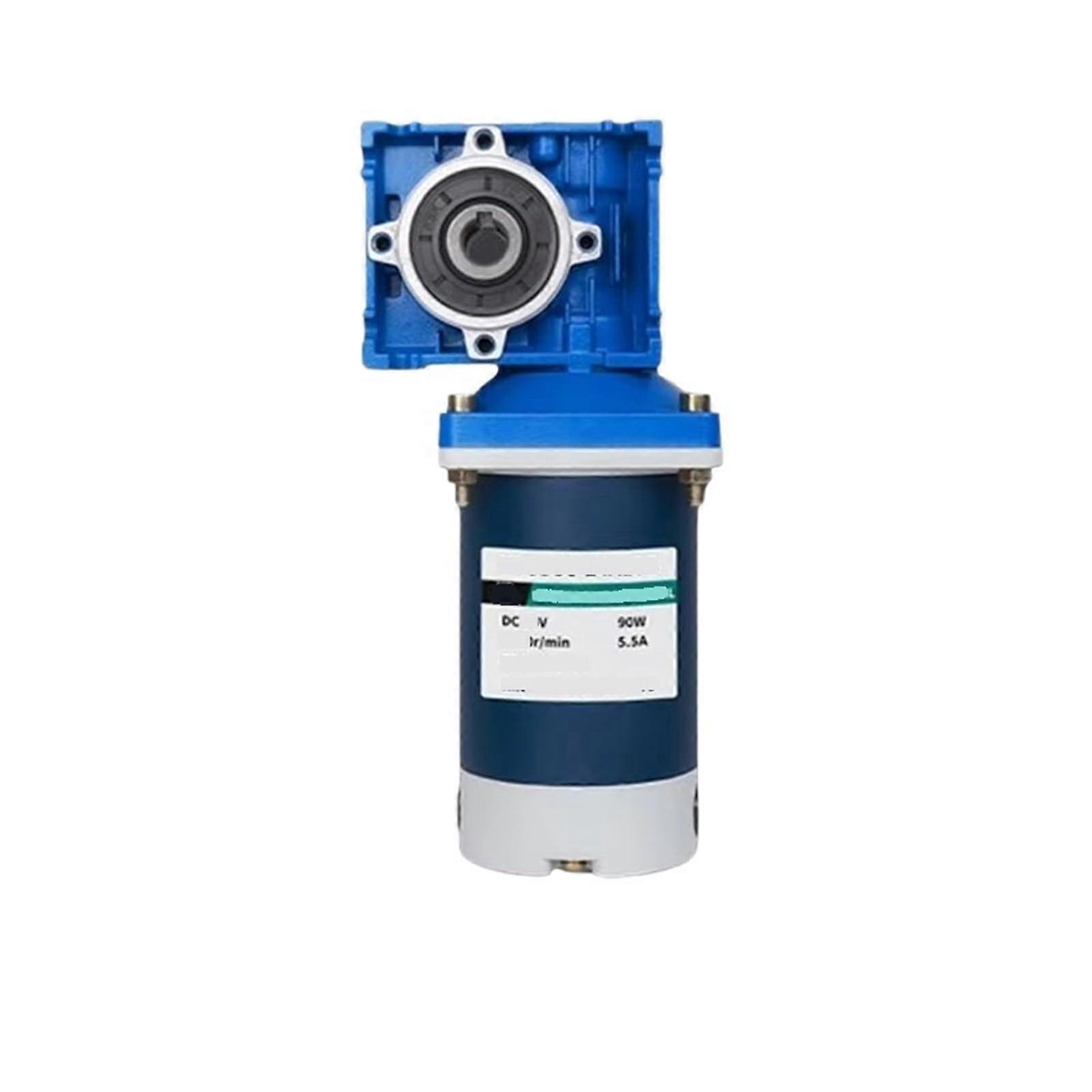 NMRV30 DC Gear Motor 12V/24V 90W Adjustable Speed High Torque 420RPM CW CCW Single Output Shaft