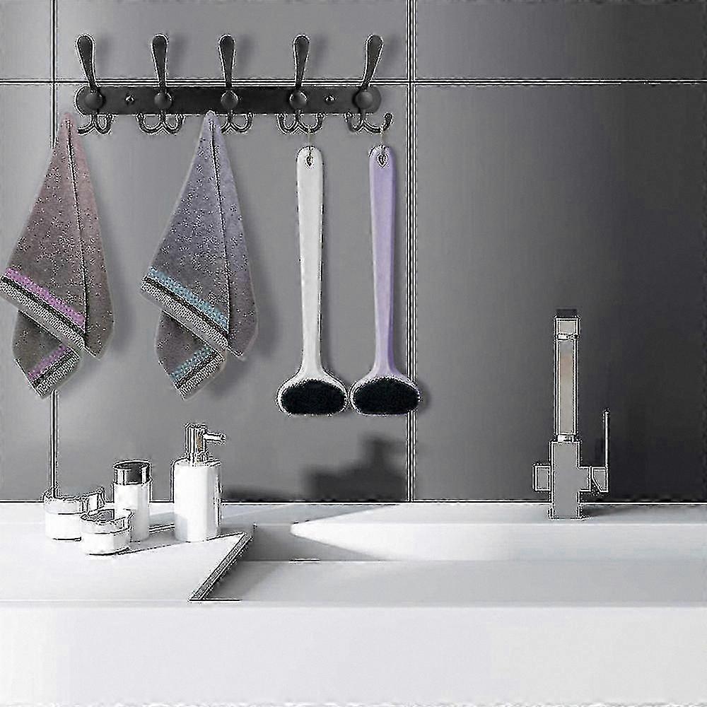 Wall-Mounted Coat Rack with 5 Hooks for Home Entryway Storage Solution