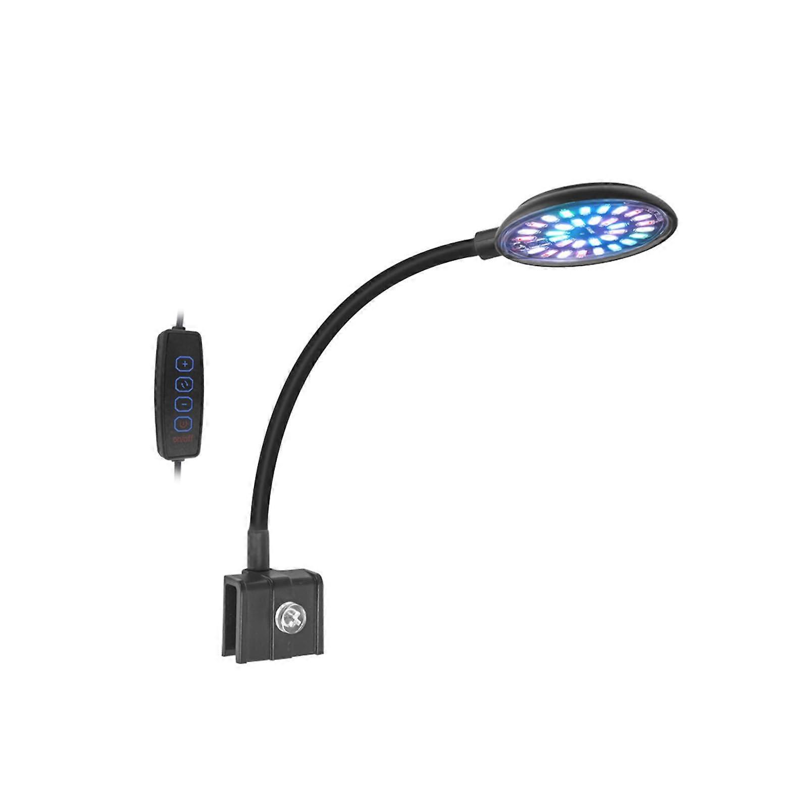 Aquarium LED Light 6/7W Clip-On for Small Aquariums, Adjustable Single-Head Lighting, Energy Efficient Design