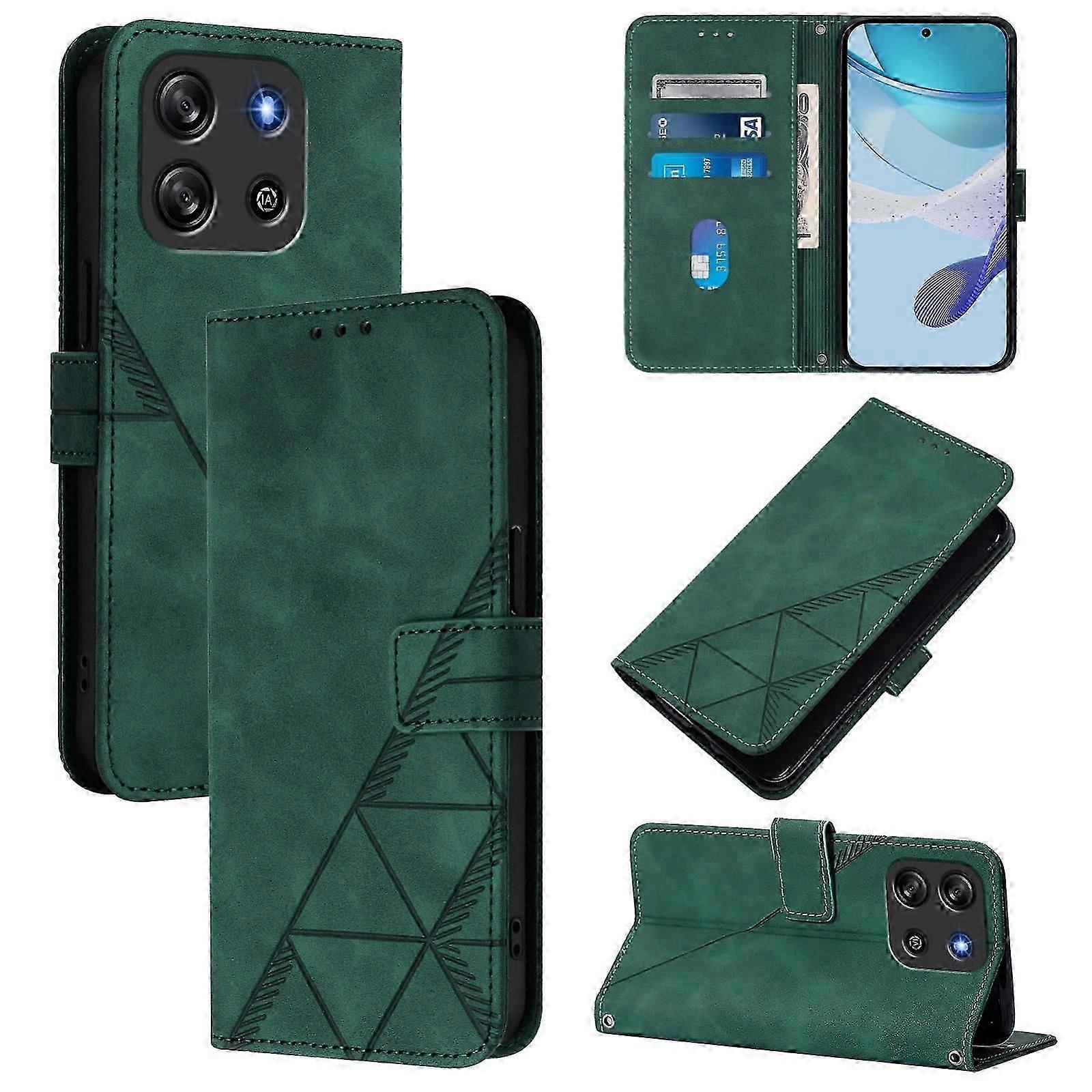 Crossbody 3D Kabartmalı Flip Deri Telefon Kılıfı