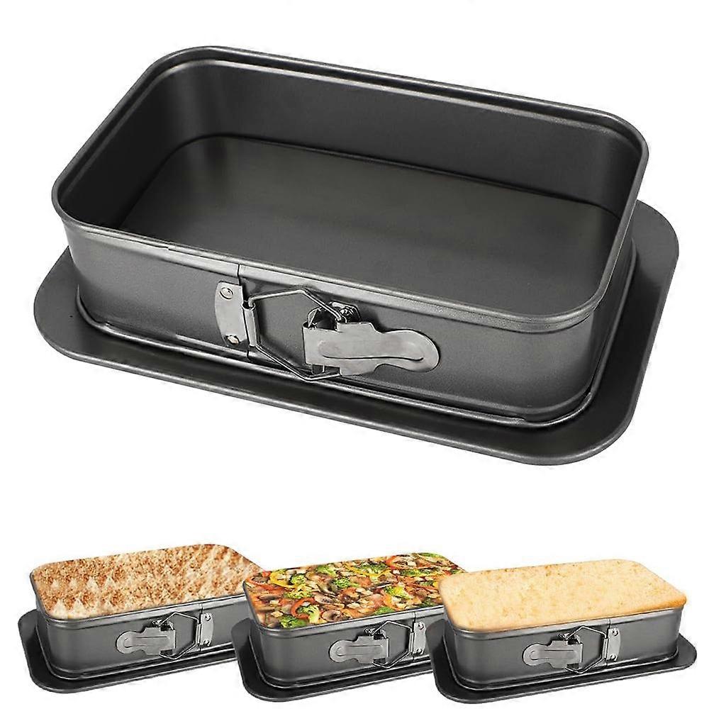 Non Stick Square Chiffon Cake Pan Carbon Steel Baking Mold with Removable Bottom, 40 x 28 x 8cm (FCM / FDA / LFGB Certified)