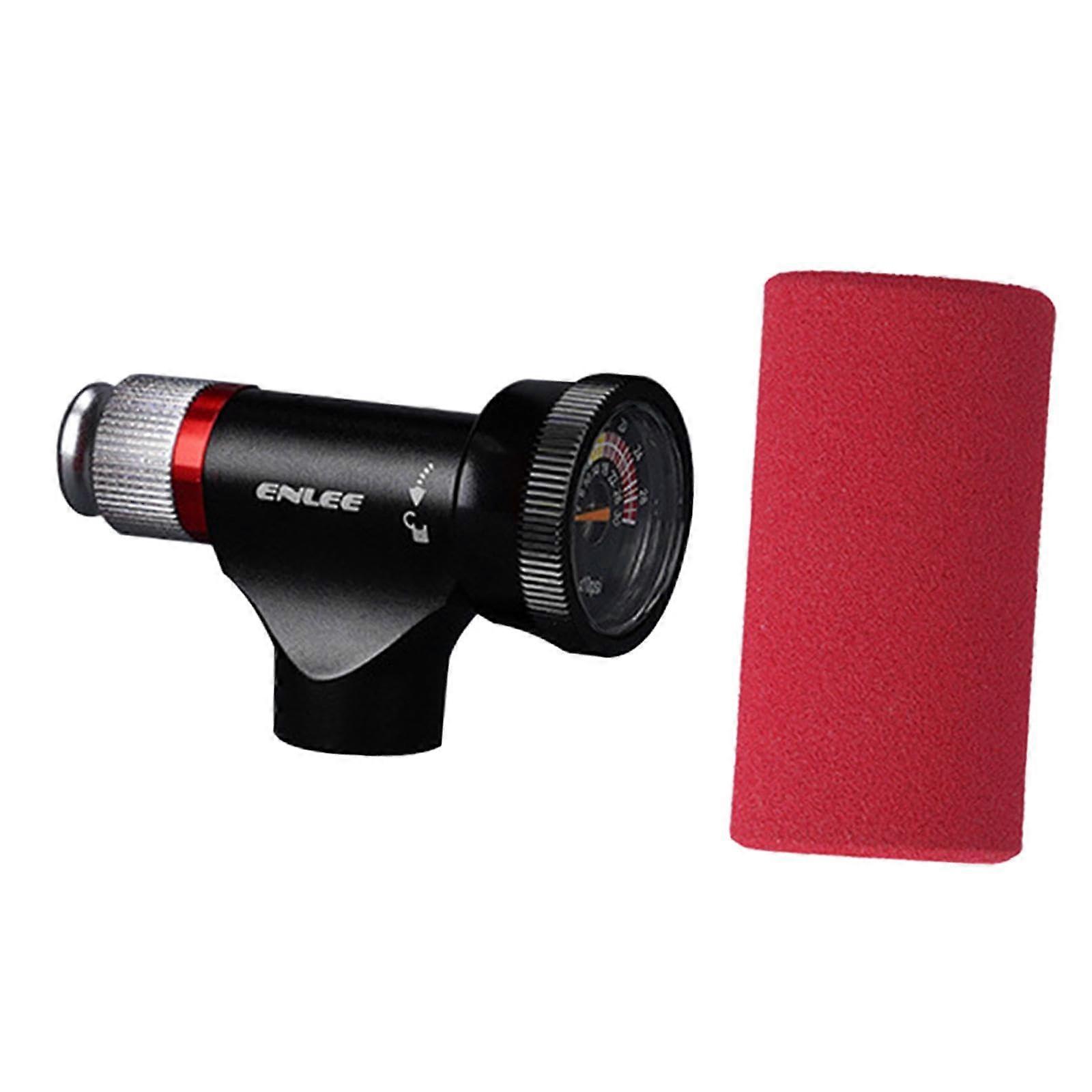 CO2 Bike Tire Inflator Universal With Insulated Sleeve Bicycle Pump Compatible With CO2 Cartridges Not Included