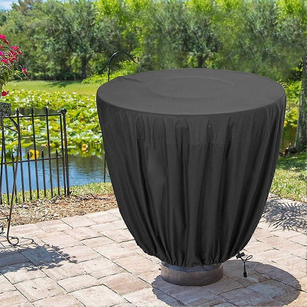 Cover for garden well for outdoor use, UV Oxford fabric, waterproof, dustproof, with adjustable drawstring, for bird baths, sculptures, 89 × 61 cm