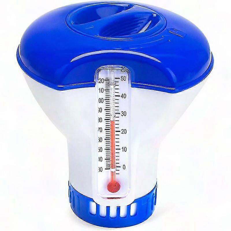 5 Inch Mini Dosing Floating Pool with Thermometer - Chlorine Tablet Float for Swimming Pools