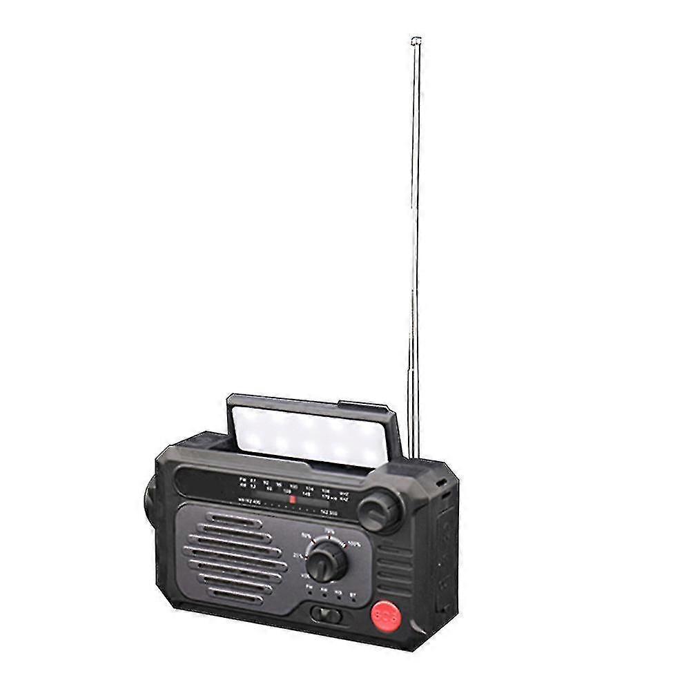 Solar-Powered Handheld Radio with Built-in 2000mAh Battery, FM/AM/Frequency Modulation Support