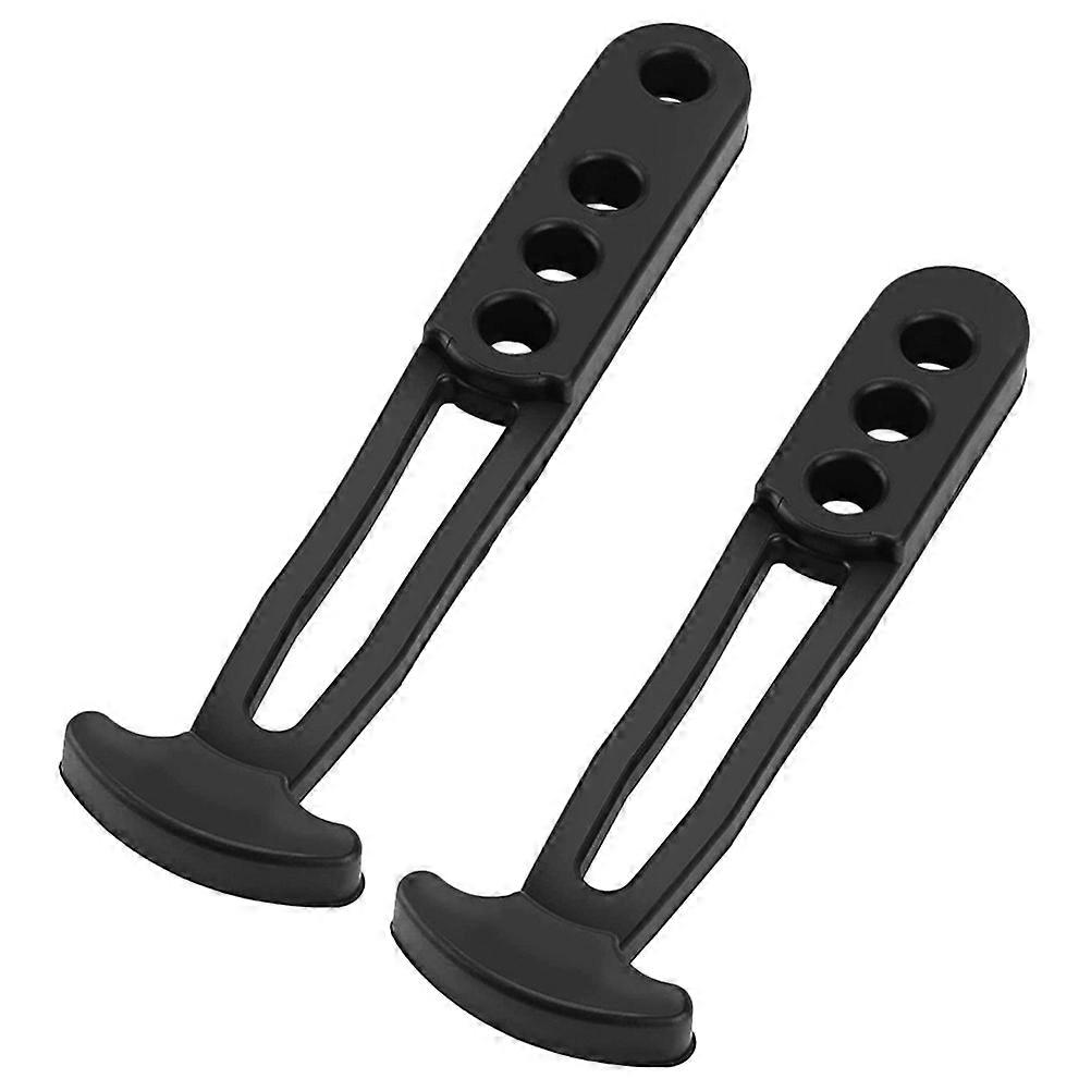 Adjustable Ladder Latch 2Pcs T-Shaped Retaining Clip Secure Fastening Black Rubber For Transit