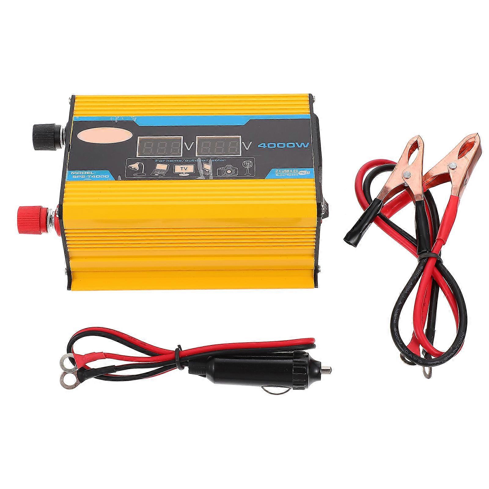 Vehicle Power Inverter Car Use Assorted Color Plastic Copper Aluminum Alloy with Short Circuit Protection 1 Set