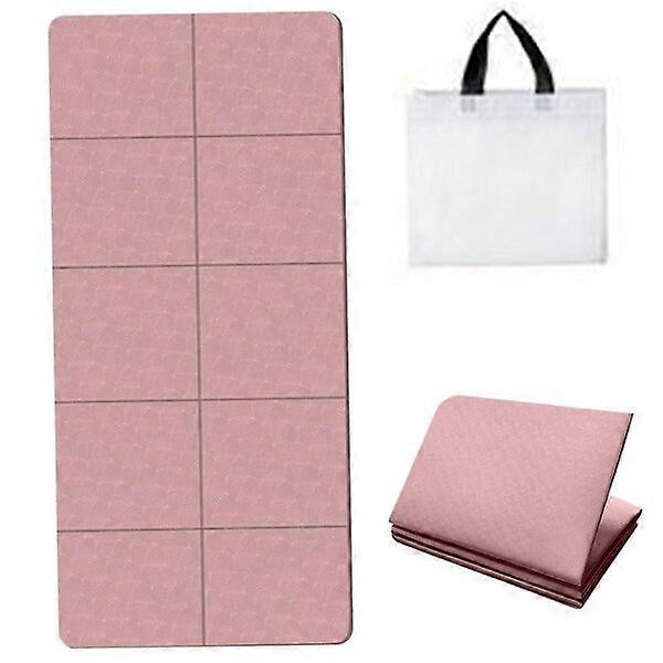 Foldable yoga mat, 183x61x0.4cm, double-sided non-slip, suitable for multiple sports
