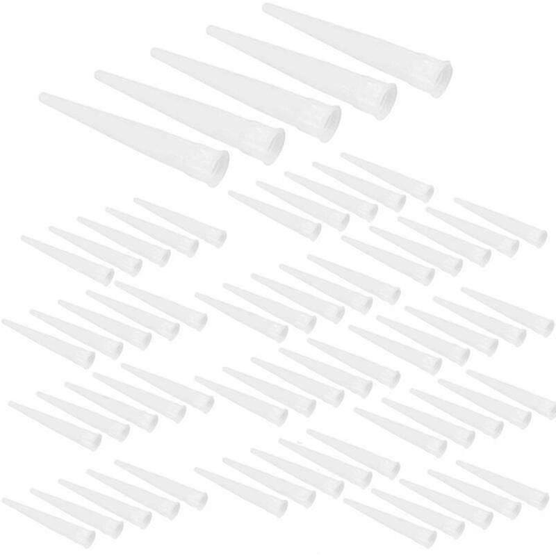 100 Pcs Silicone Cartridge Tips Replacement Nozzles for Caulking Guns Cisea