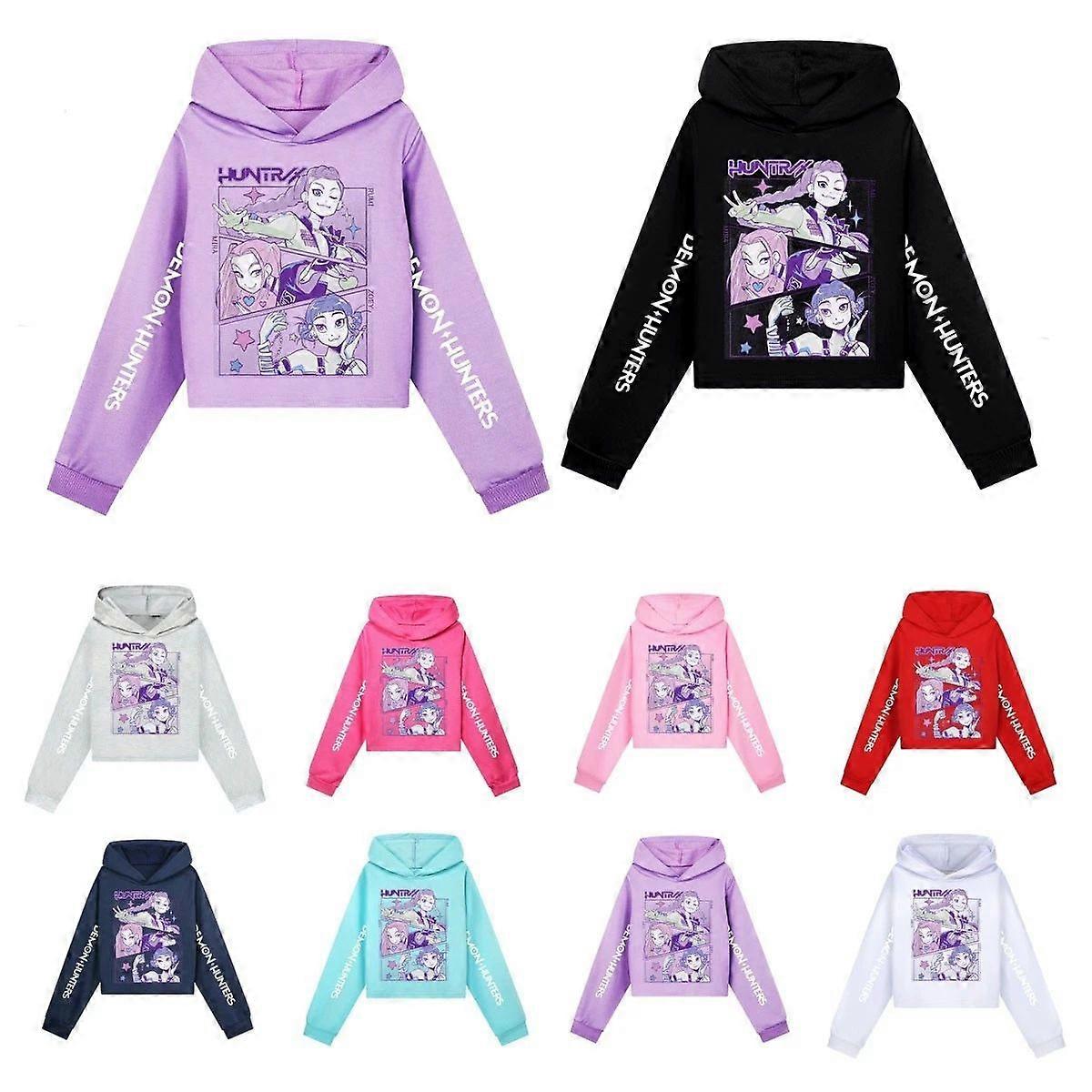 ガールズ KPOP デーモンハンターズパーカーキッズHUNTRXパーカースウェットシャツプルオーバージャンパートップ