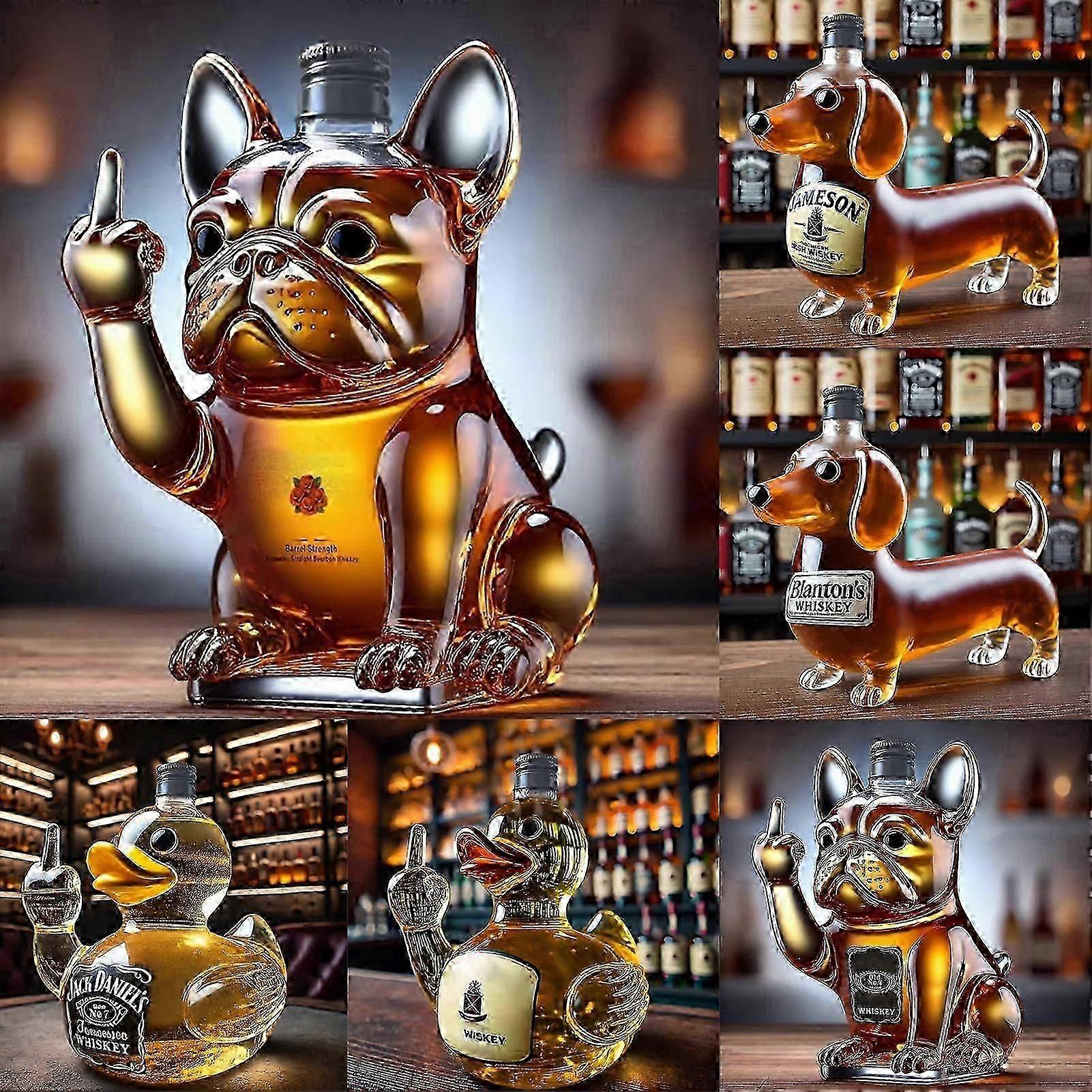 Funny Dachshund Dog Whiskey Bottle Unique Whiskey Decanter Red Wine Decanter-fo shan