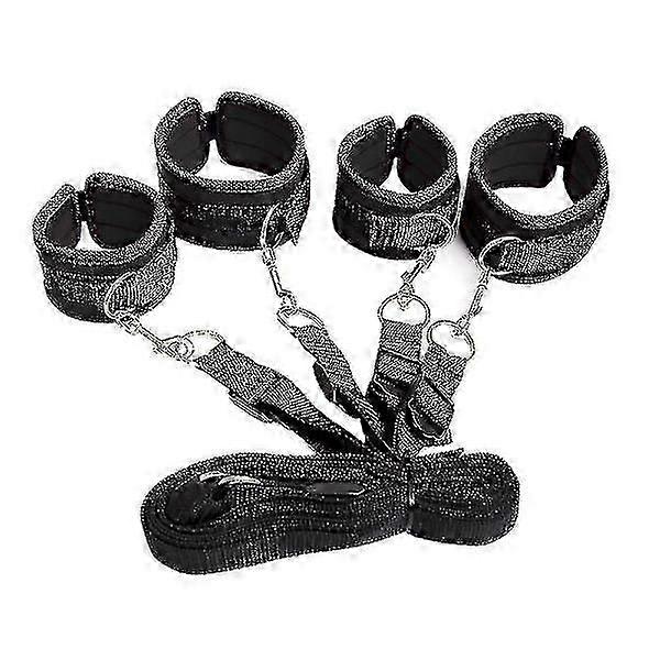 Ensemble de menottes en cuir souple et sangles réglables pour main, poignet et cheville