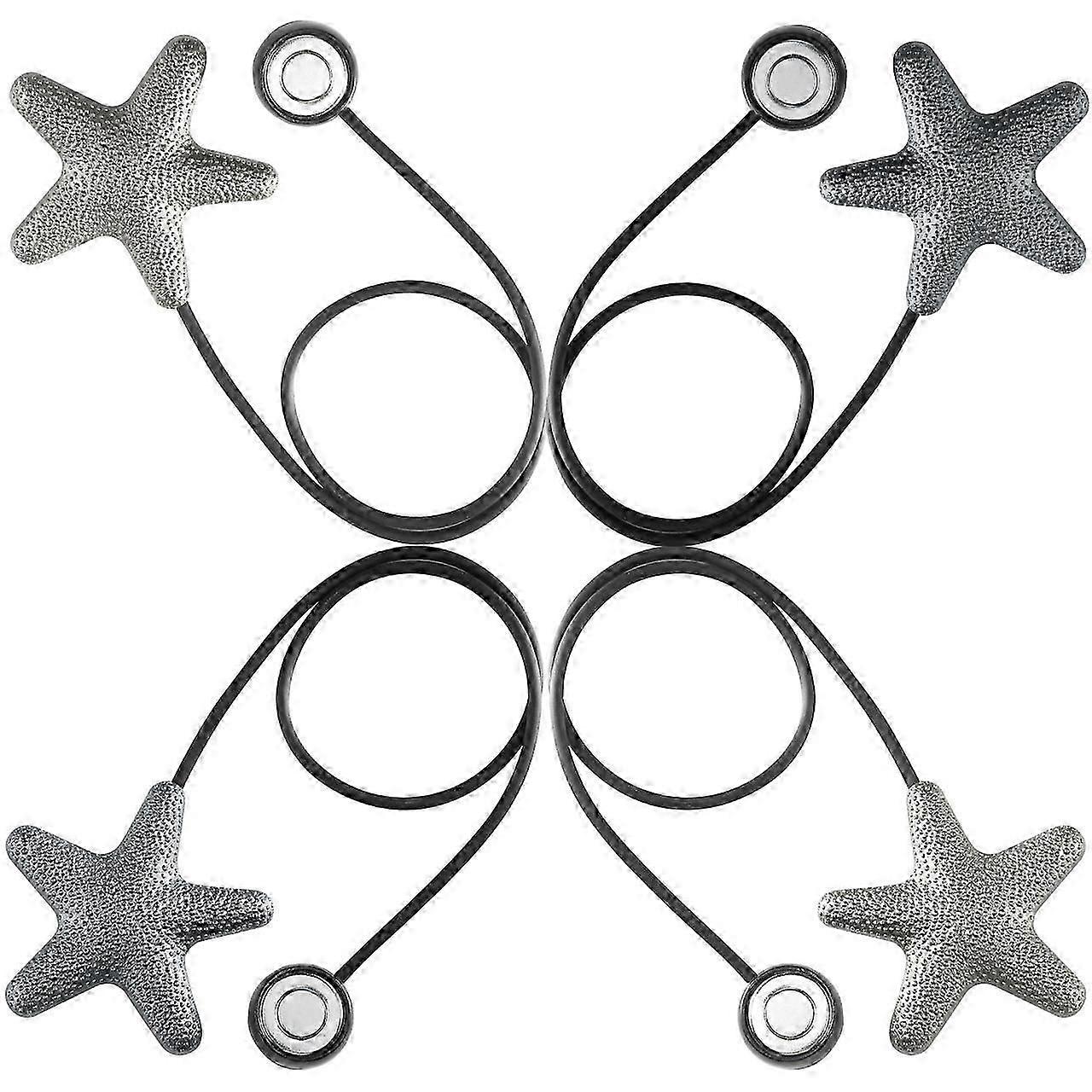 Magnetic Curtain Tiebacks Clips Curtain Buckles Holdbacks Starfish Holders for Home Office Decorative Rope Holdbacks Classic Tiebacks Design2 Pack