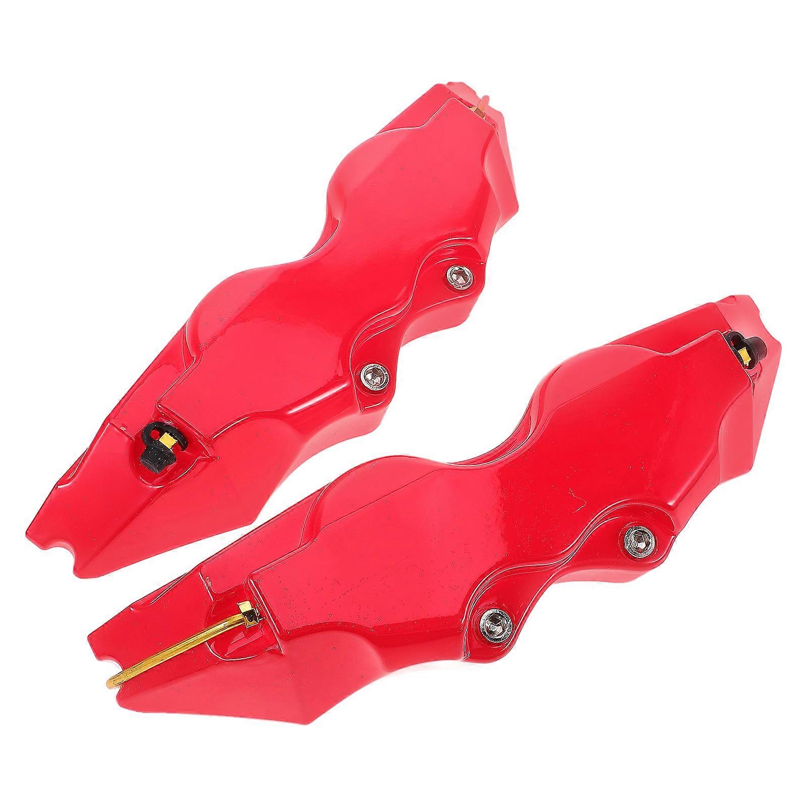 Red ABS Disc Brake Covers for Car Use Stylish Caliper Decoration Guard 1 Pair