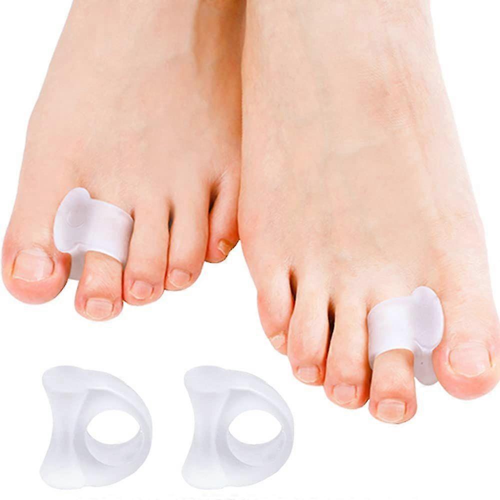 [10x] Hallux Toe Separator, Silicone Toe Separator - for Overlapping Toes, Hammer Toes, Pa