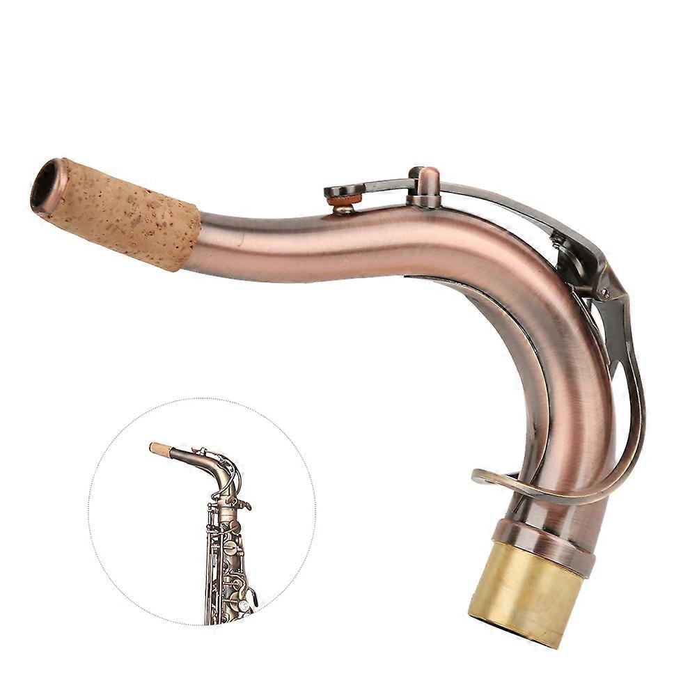 Saxophone Neck Playing Accessory Red Copper Antique Lacquer Surface Brass for Tenor Sax