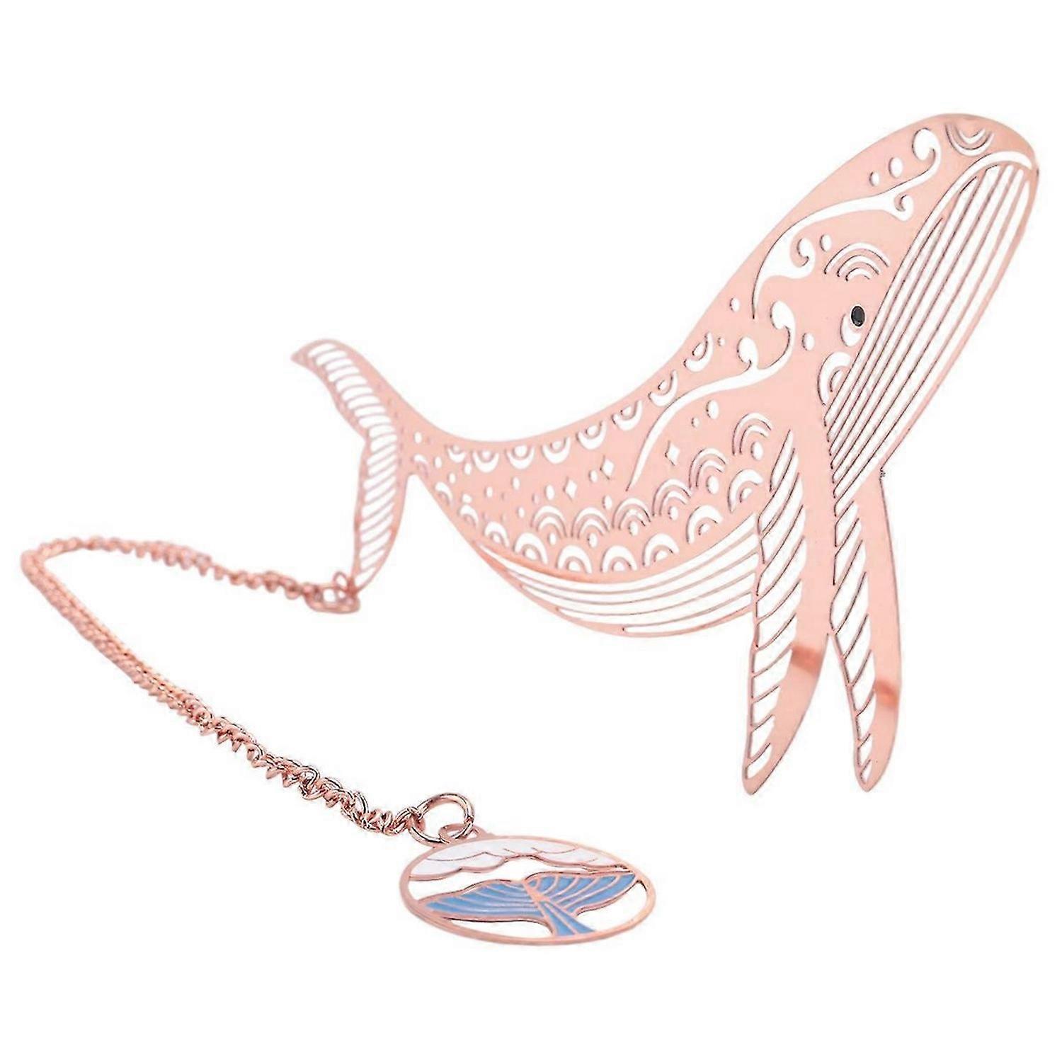 Metal Whale Bookmark Birthday Gift for Reader Brass Bookmark