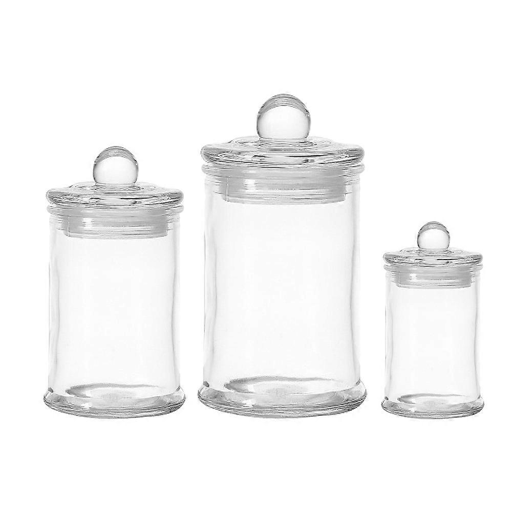 Cereal Dispenser Glass Cereals Containers for Storage Use 3Pcs