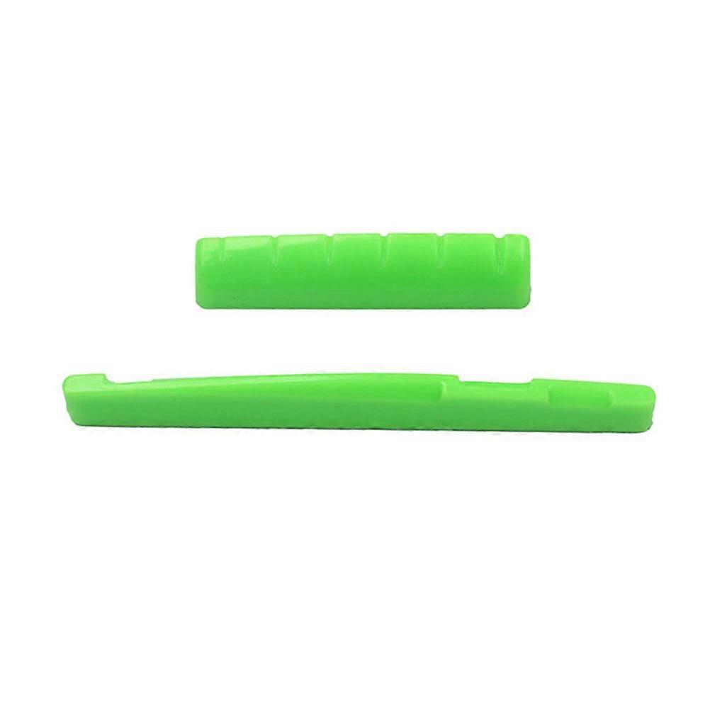 Green Acoustic Guitar Bridge Nut 1 Set for Easier Play and Better Sound