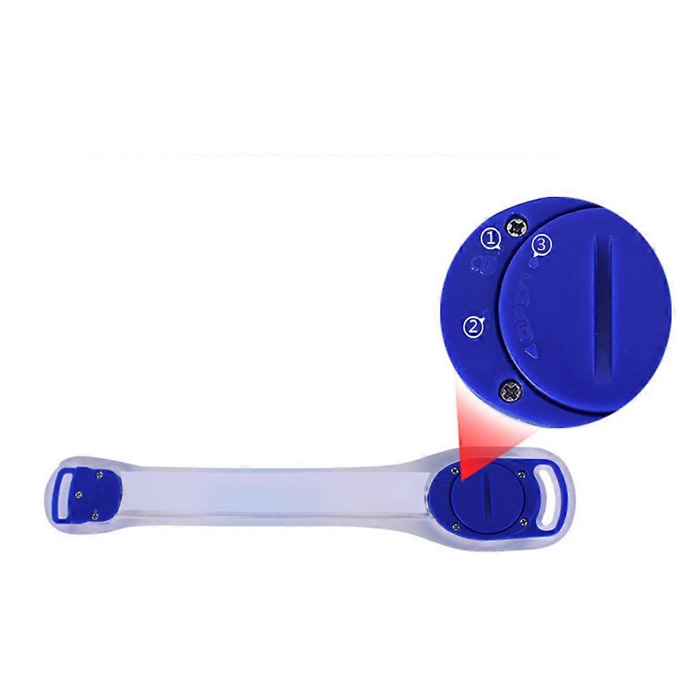 LED Light Armband for Running 2Pcs Durable Luminous Adjustable Wristbands Blue