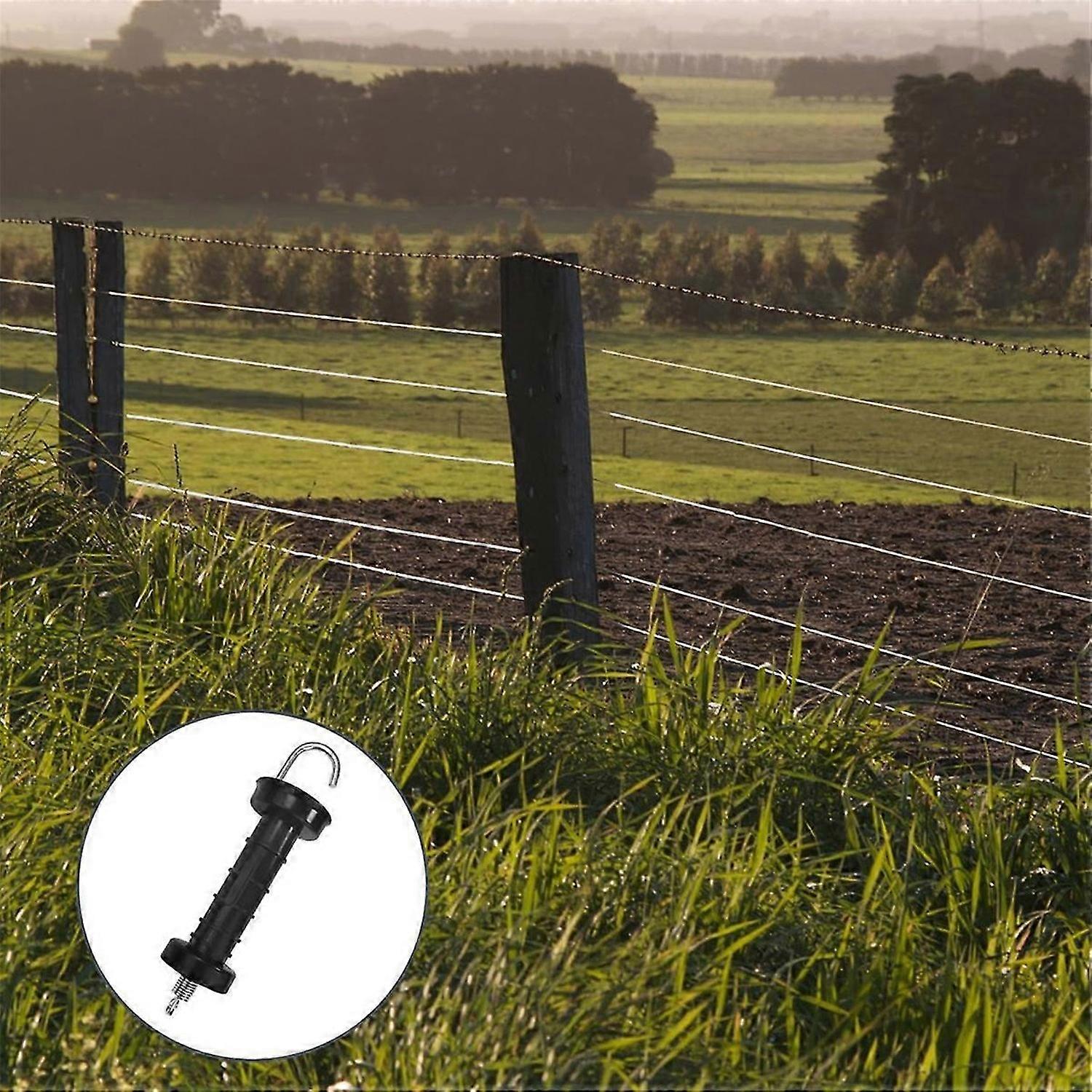 10 PCS Gate Handle for Electric Fence, Insulated Spring Tension, Replacement Accessories for Fencing