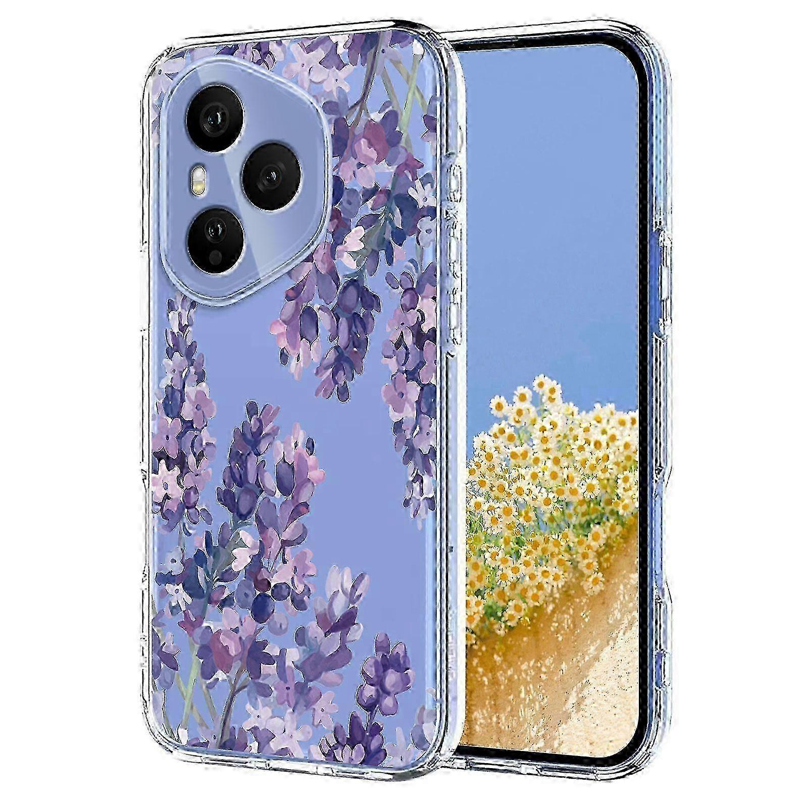 Flower Pattern Painted TPU Phone Case
