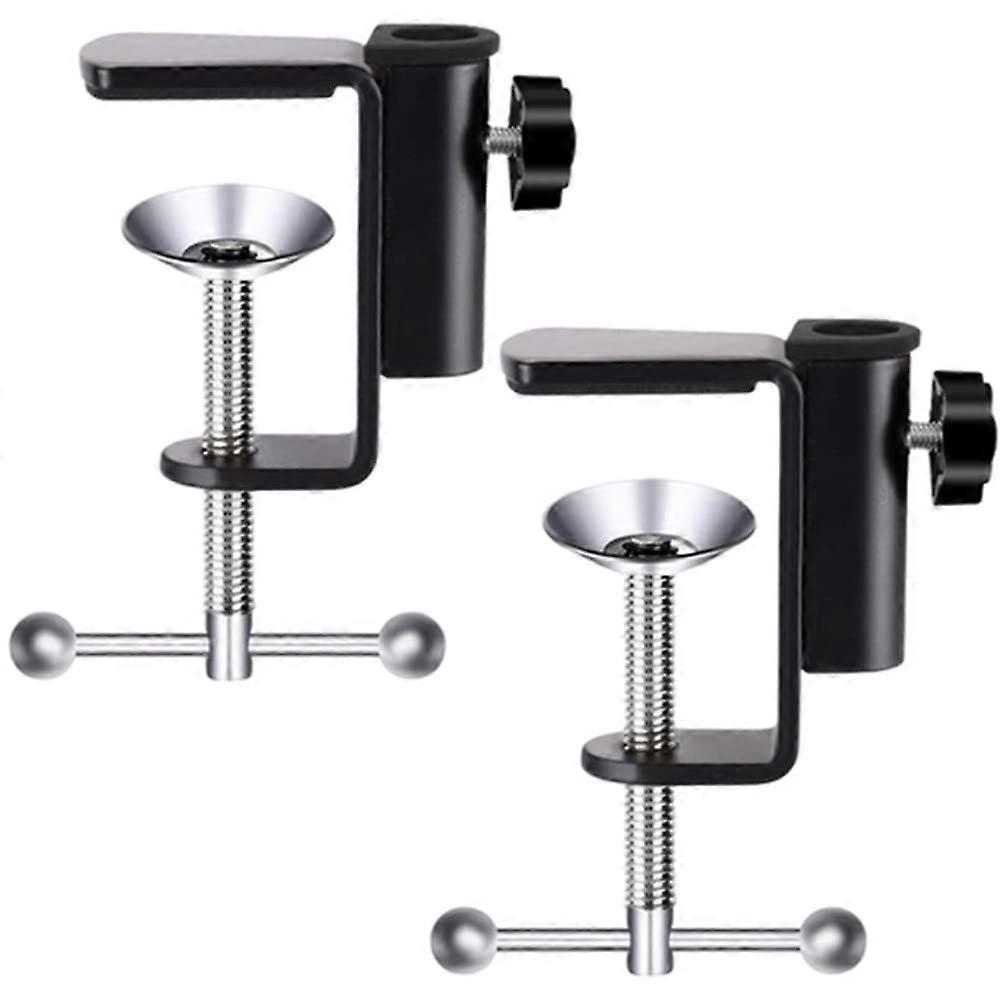Desk Clamp 2 Pack Metal Table Mounting Clamp For Microphone Arm Stand And Monitor Mount Stands