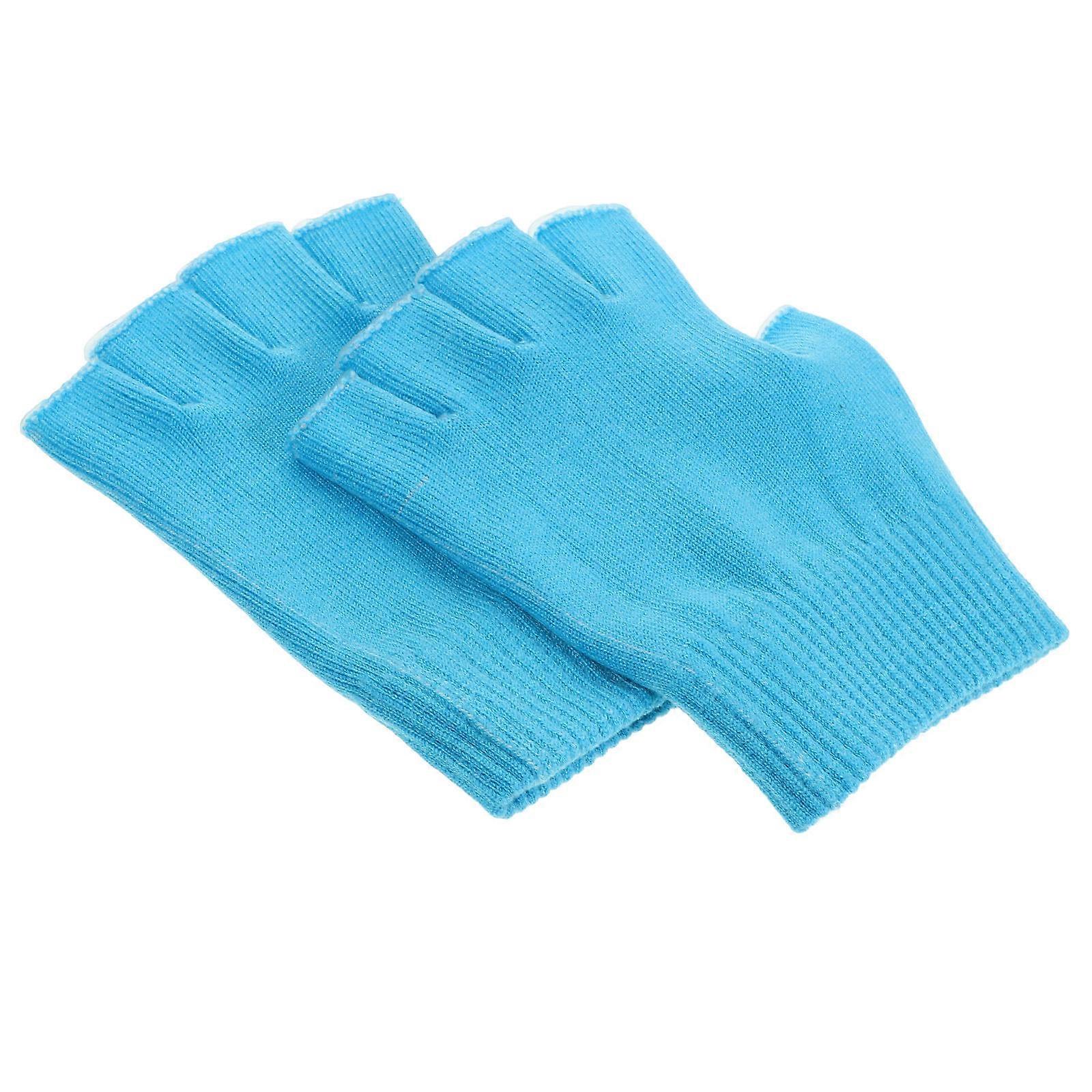 Touchscreen Care Touchscreen Gloves for Moisturizing 1Pair Sky Blue Gel Lining