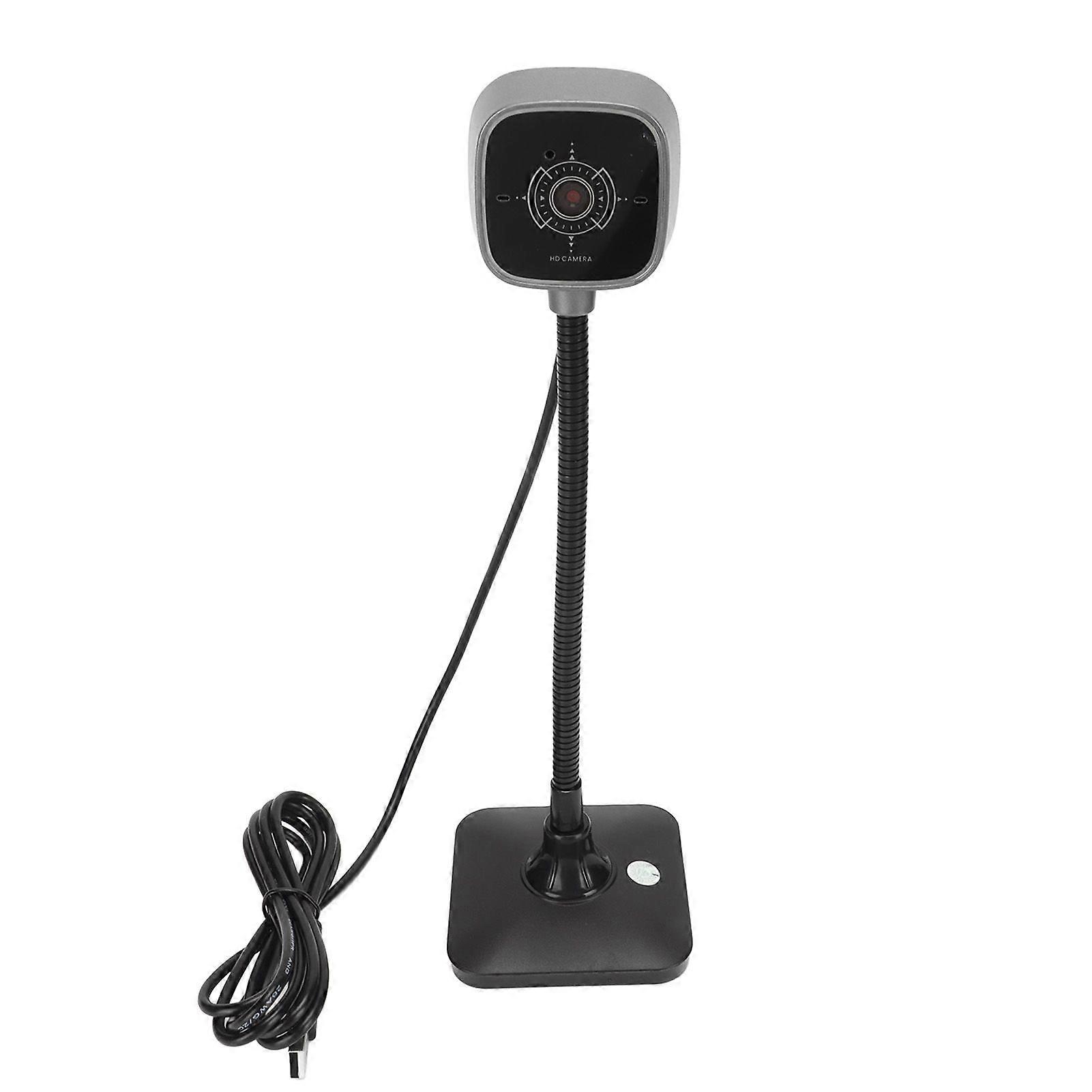 USB Camera HD Noise Reduction Bendable Tube Desktop Computer Webcam with Microphone for Live Streaming Video Conference