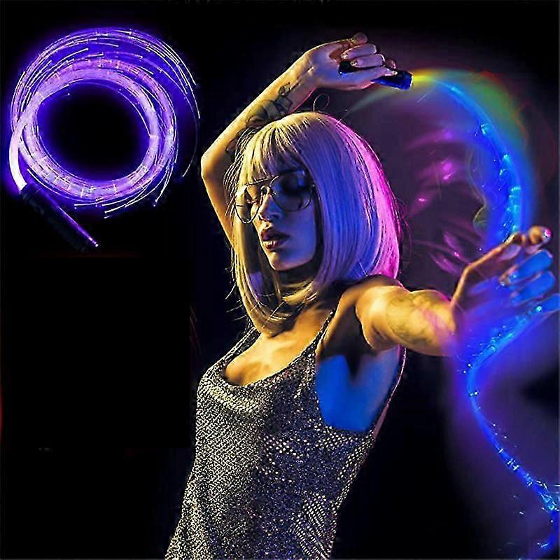 LED Fiberoptisk Piska Dans Space Piska Super Starkt Ljus 23 Färg