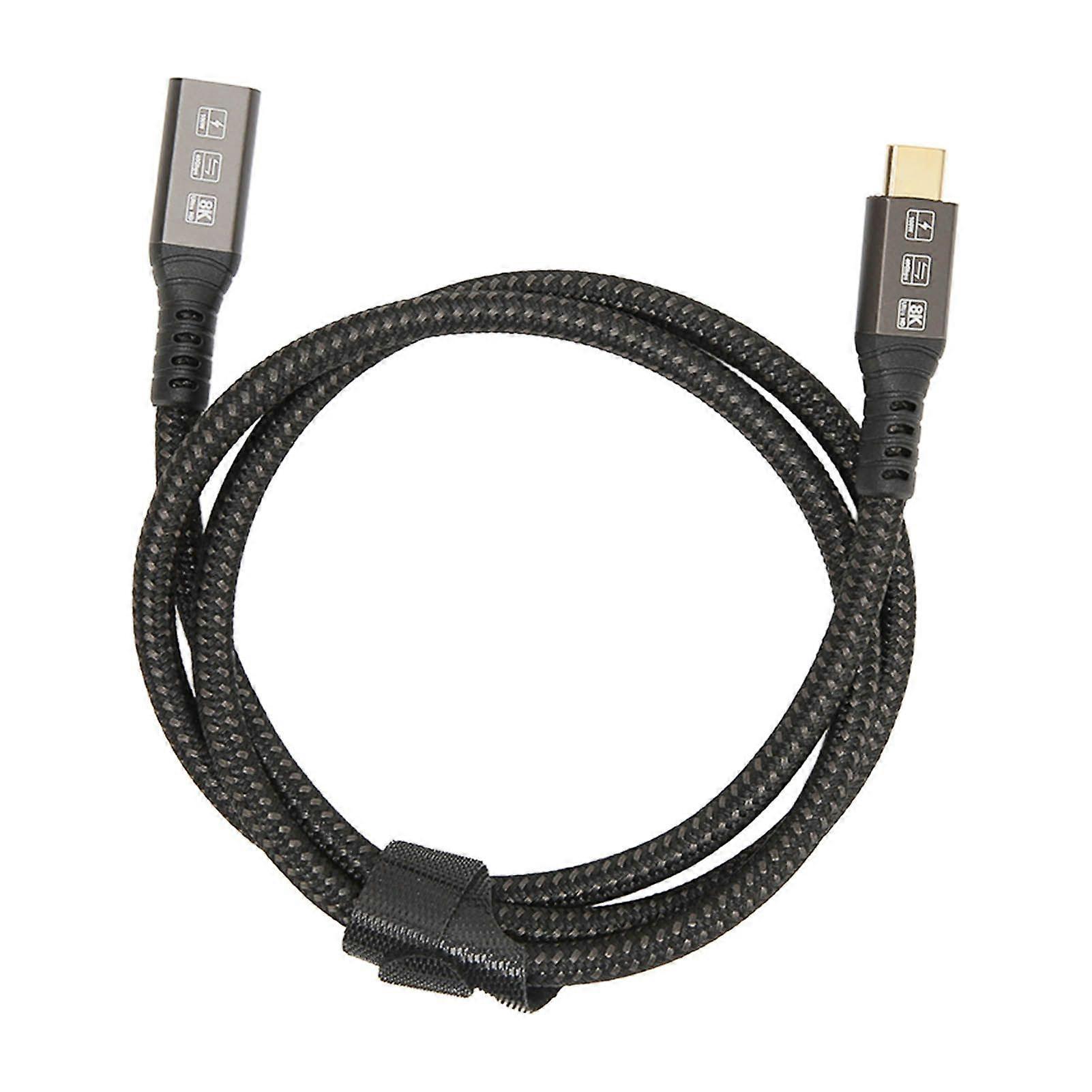 USB C Male to Female Cable 2.6ft UHD 8K At 60Hz 100W Charging 40Gbps USB4 Extension Cord Support External for SSD EGPU