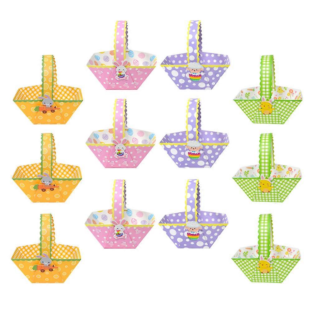 Easter Party Candy Basket Paper Basket for Storage Use 120Pcs
