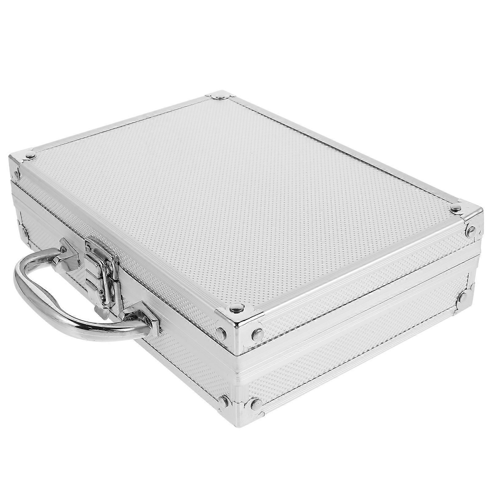 Aluminum Alloy Tool Box for Storage 2Pcs Silver Lightweight Carrying Case