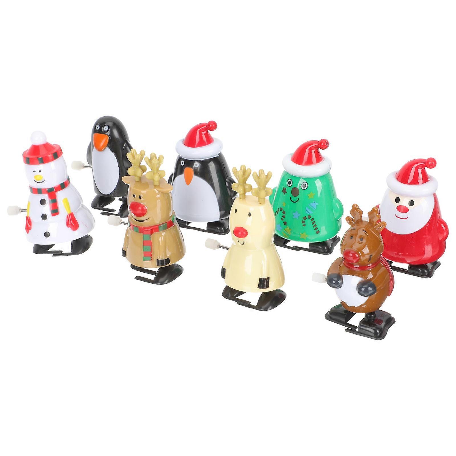 Kids Party Wind Up Toys Christmas Clockwork Toys for 8Pcs Playthings