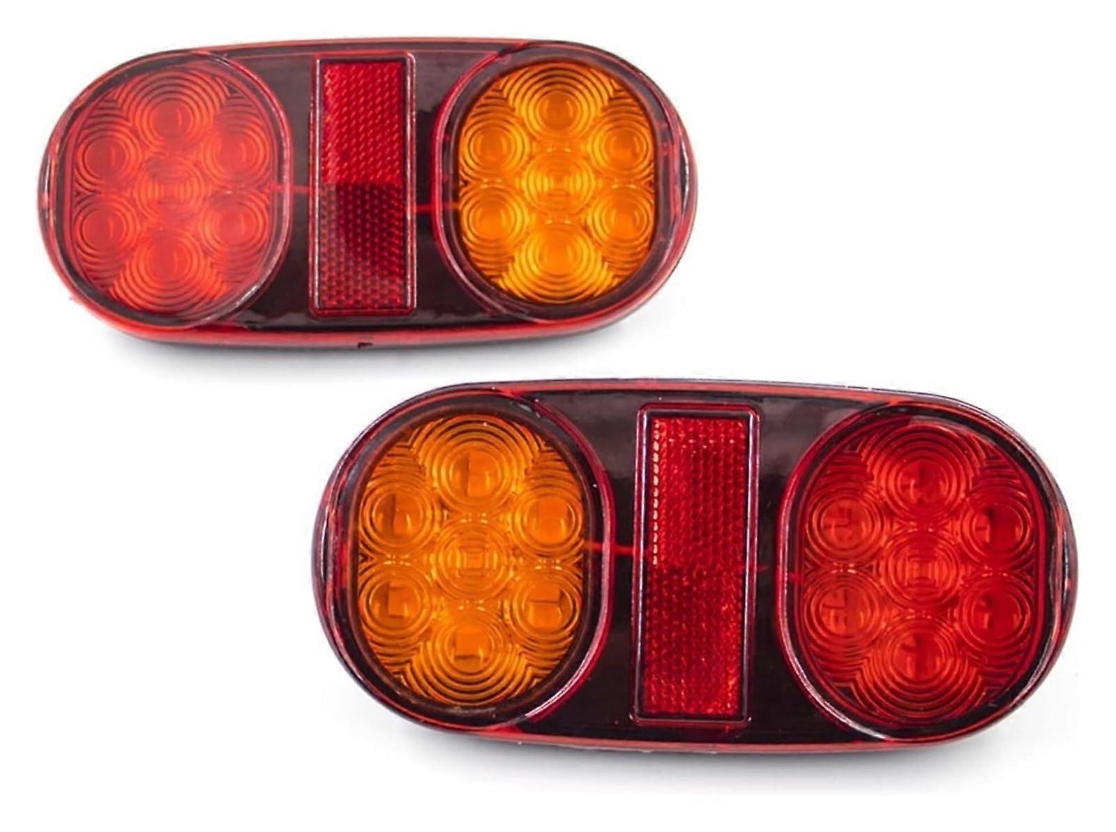 Rear Tail Reverse Light Assembly For Camper Trailer Caravan Van 12V 2Pcs Taillight Stop Brake Signal Indicator Car Truck