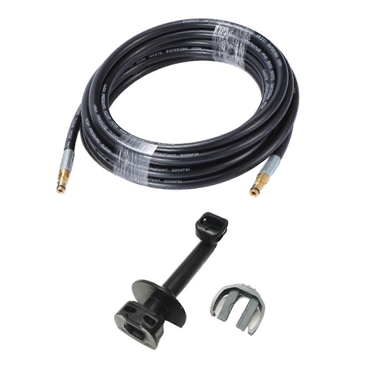 6M High Pressure Washer Sewer Drain Hose for K2 K3 High Pressure Cleaner Elbow Outlet Pipe with Clam