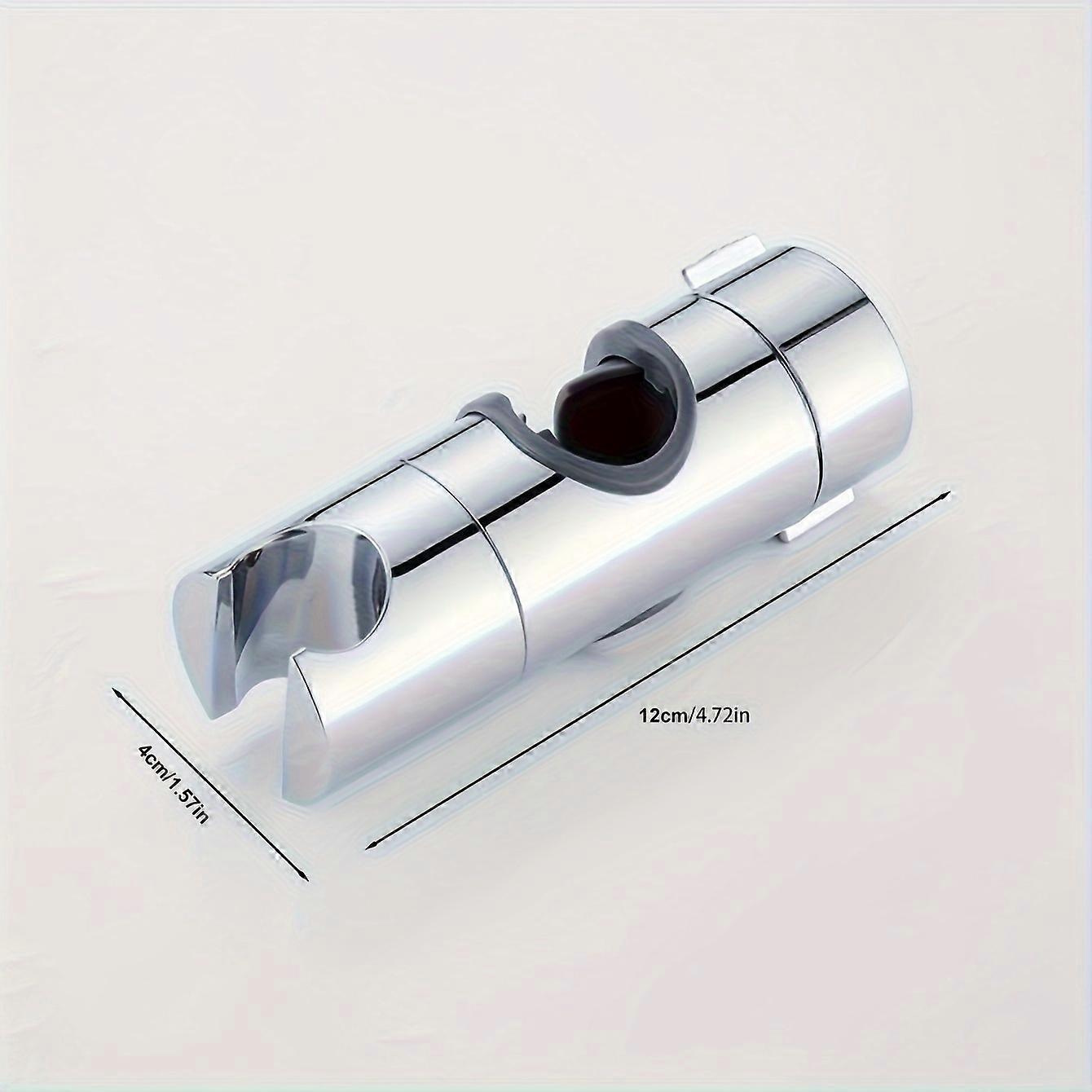 Chrome Shower Head Holder with Adjustable Clamp - Wall Mounted, Classic Style, Suitable for Various Shower Heads