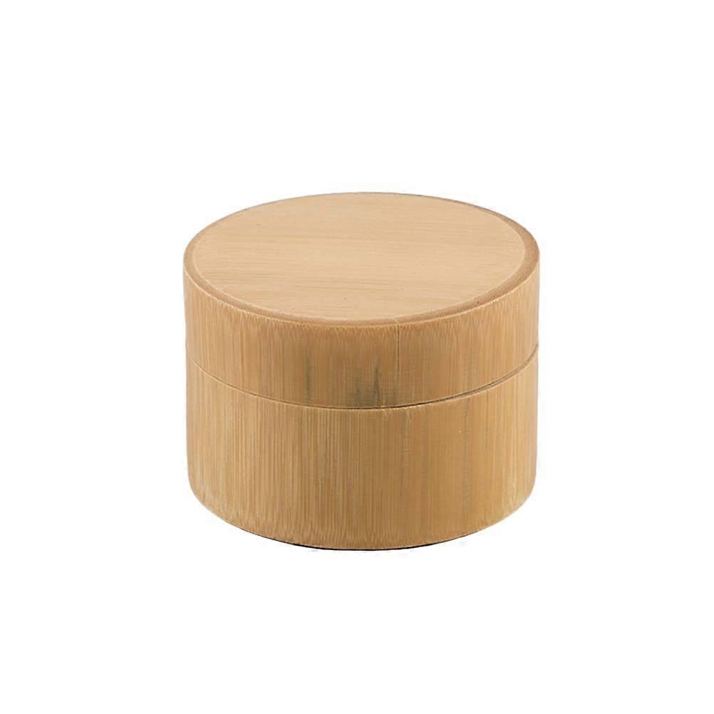 Round High-Grade Log Tea Caddy Portable Sealed Canister For Travel Home Storage 1Set