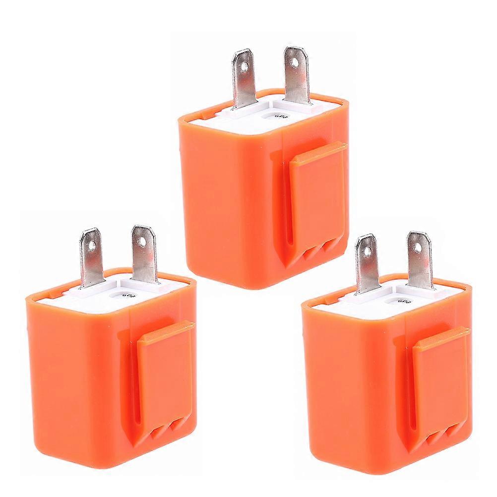 Turn Signal Light Relay 3Pcs Motorcycle Flasher Designed For Riding And Maintenance With Orange Color Using SMD Chip Technology