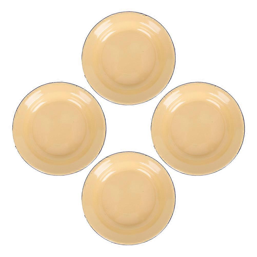 Home Use Enamel Plate 8Pcs Retro Style Fruits Plates