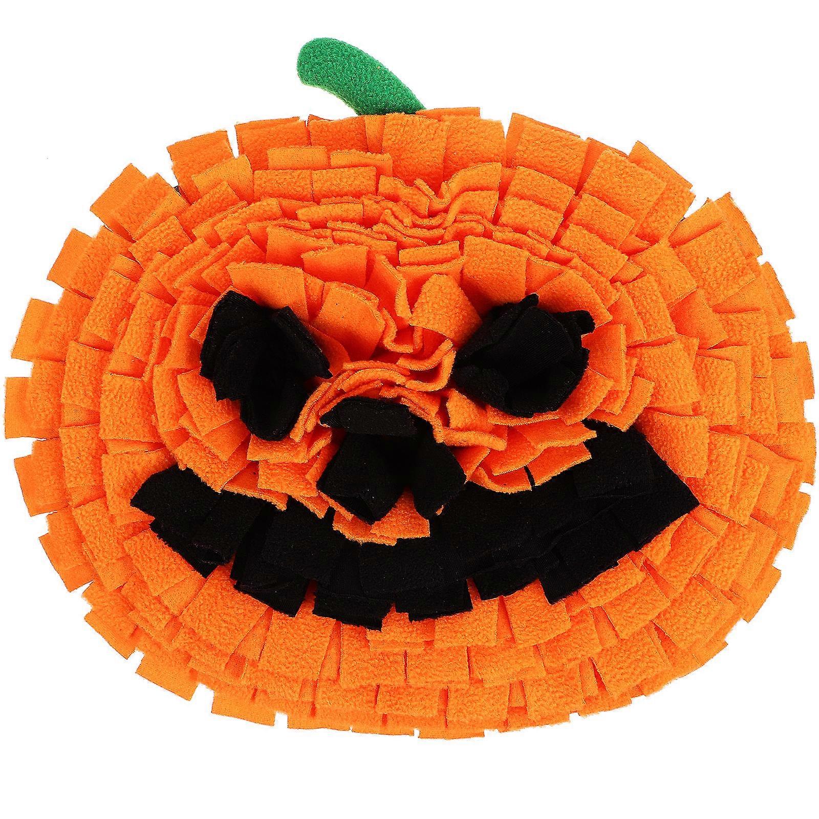 5Pcs Pumpkin Snuffle Mat For Dogs Sniffing Training Indoor Use Large Breed Soft Polar Fleece Material