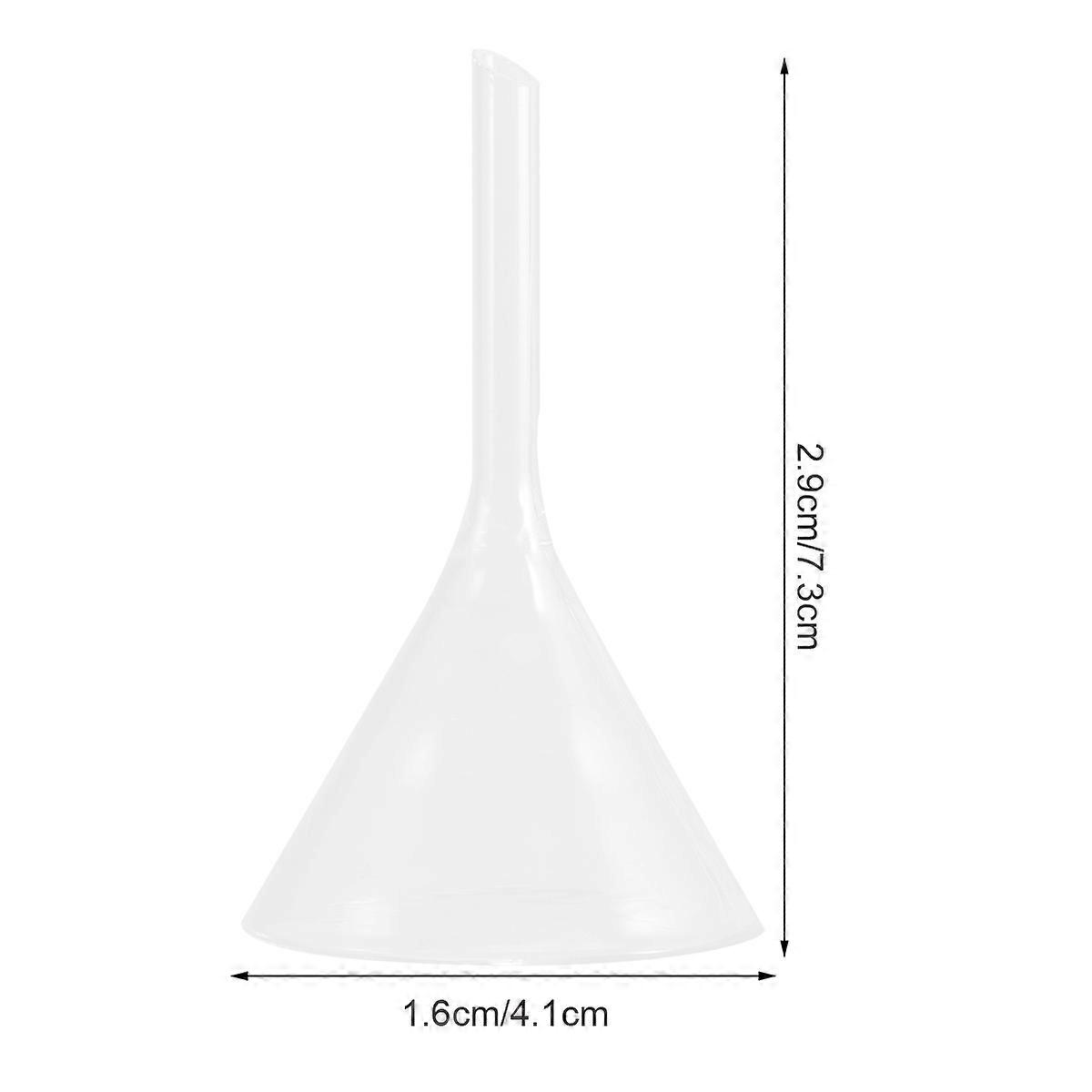 Glass Lab Funnels Analytical Chemistry Experiments Liquid or Solid Transfer Triangle Shape Corrosion Resistant 5Pcs