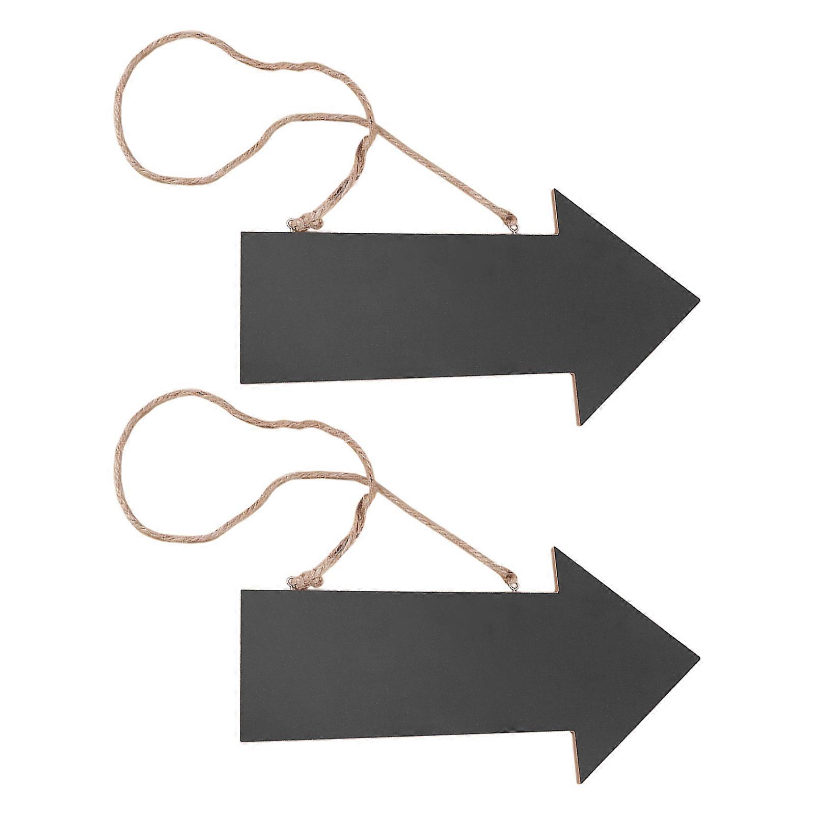 Wooden Arrow Chalkboard Sign for Decoration Use 2Pcs Rustic Hanging Sign
