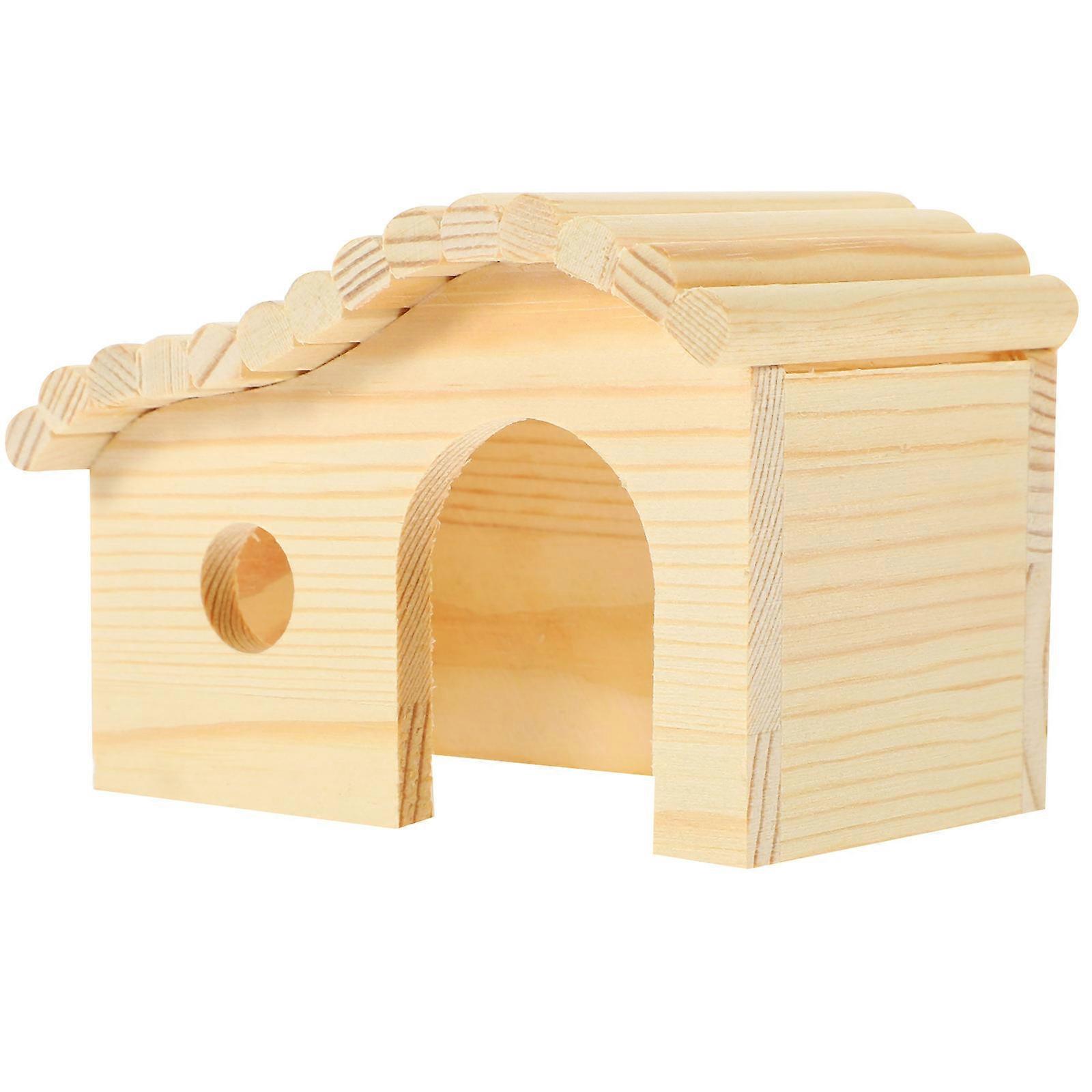 Hamster Habitat DIY Wooden Dwarf Hamster House for Pet Use
