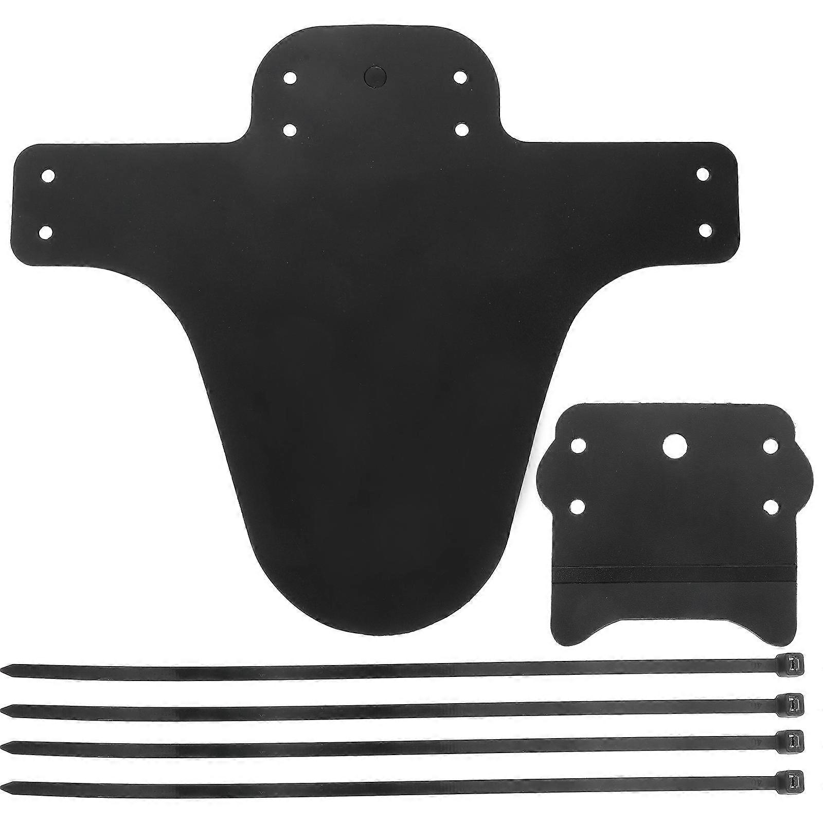 Mountain Bike Mud Guards Set for Front Rear Use 3Pcs Red