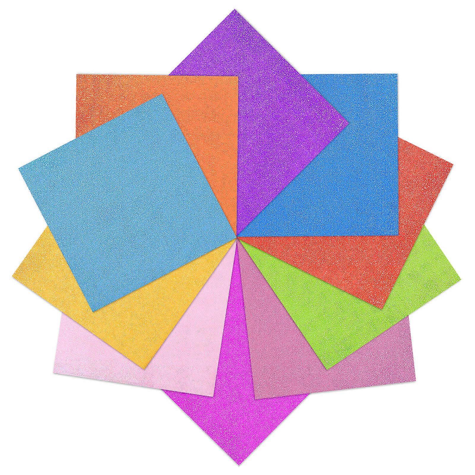 Glitter Paper for Crafts Origami Iridescent Sheets 400 Sheets Pack