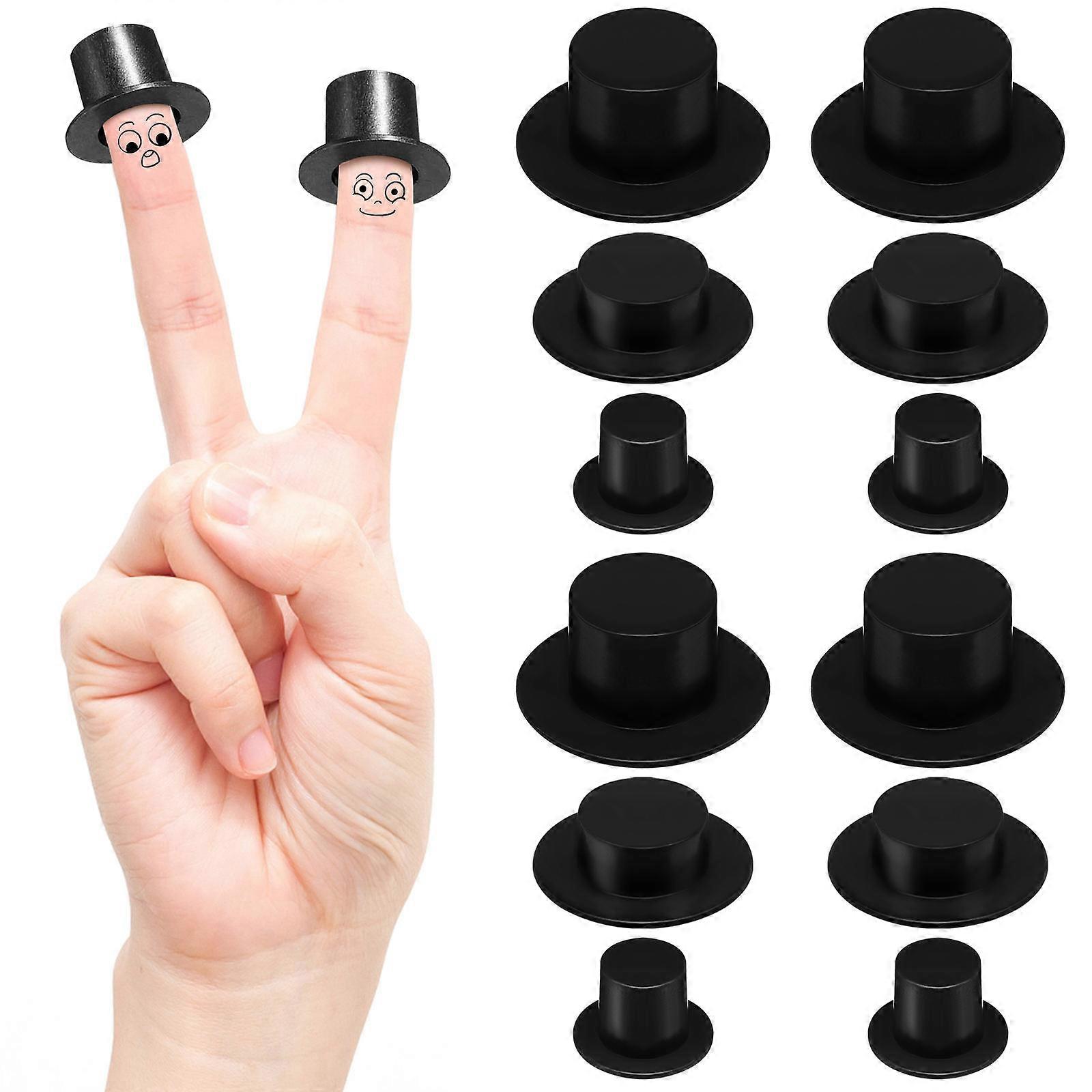 Miniature Top Hat Plastic Small Decorative Hats for Decor 300Pcs