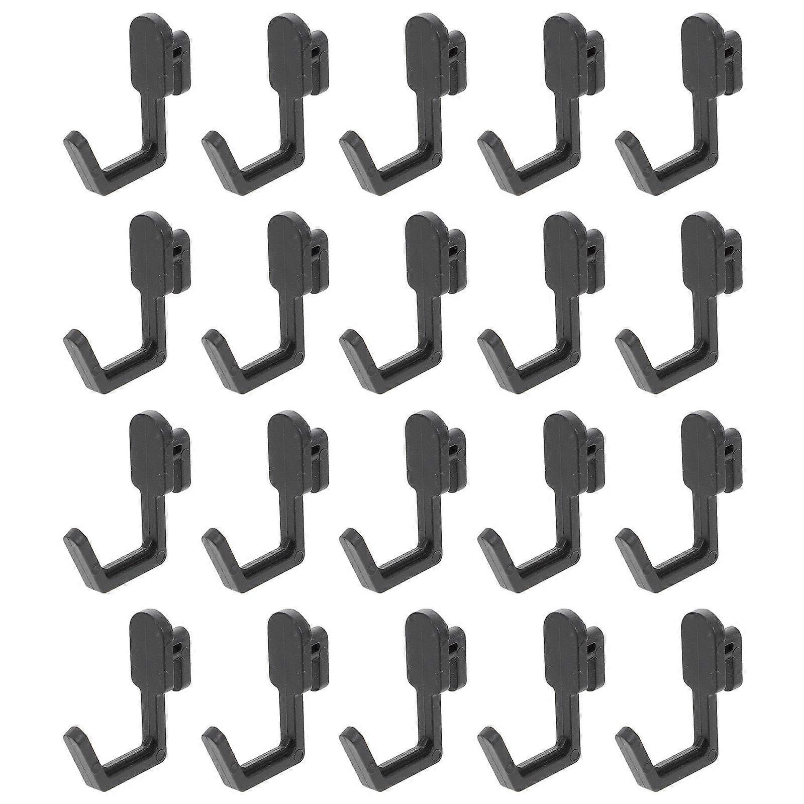Plastic Peg Board Hook For Study Storage Solutions Black 80 Pcs